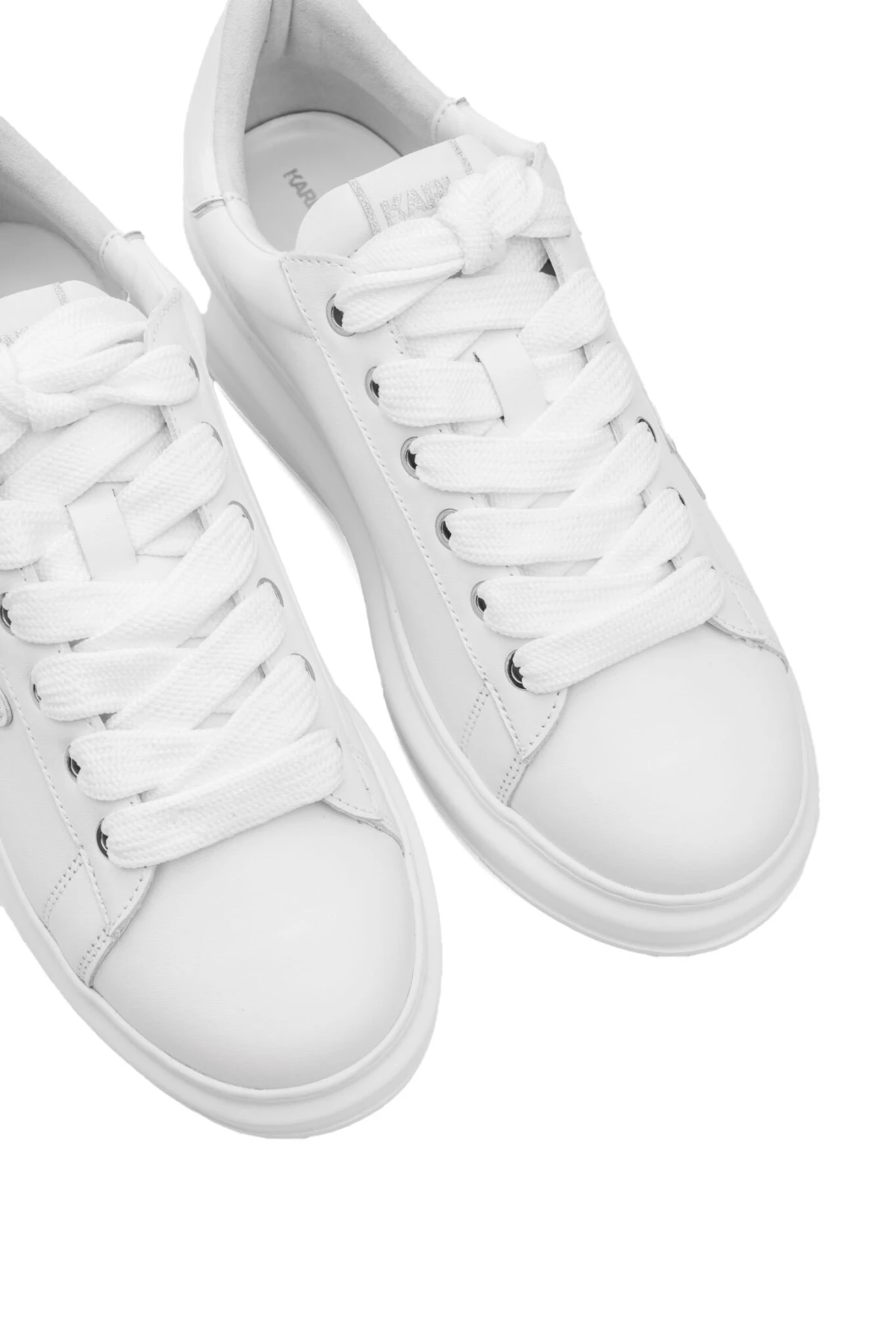 Low-Top Leather Sneakers with Embossed Signature Gallery