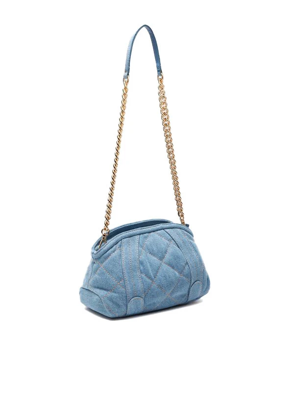 Medium quilted denim crossbody bag                          Gallery