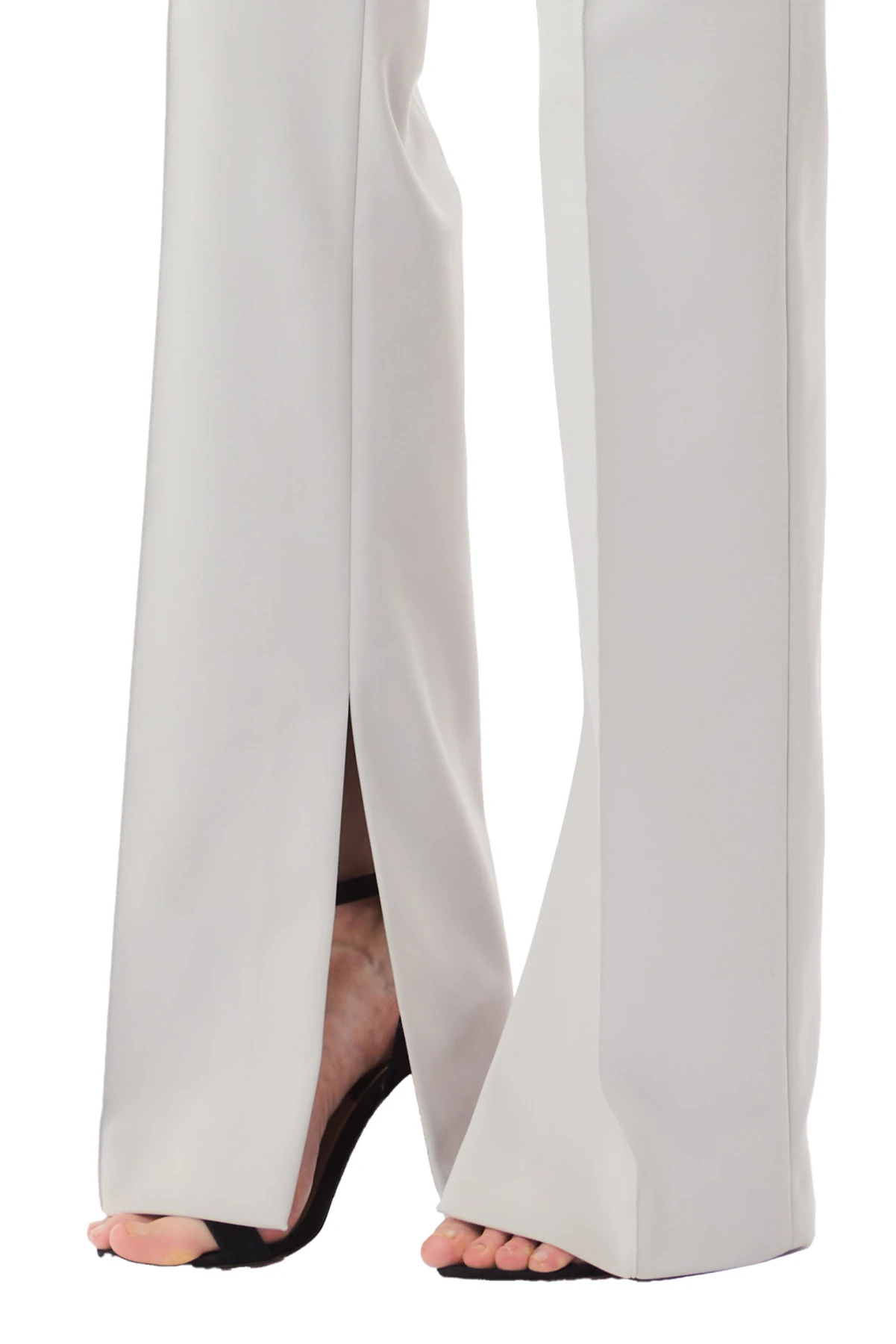 Straight-Leg Trousers with Slit Hem Gallery