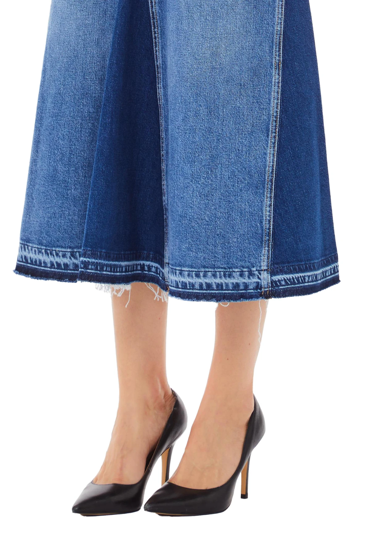 Contrasting Insert Denim Skirt Gallery