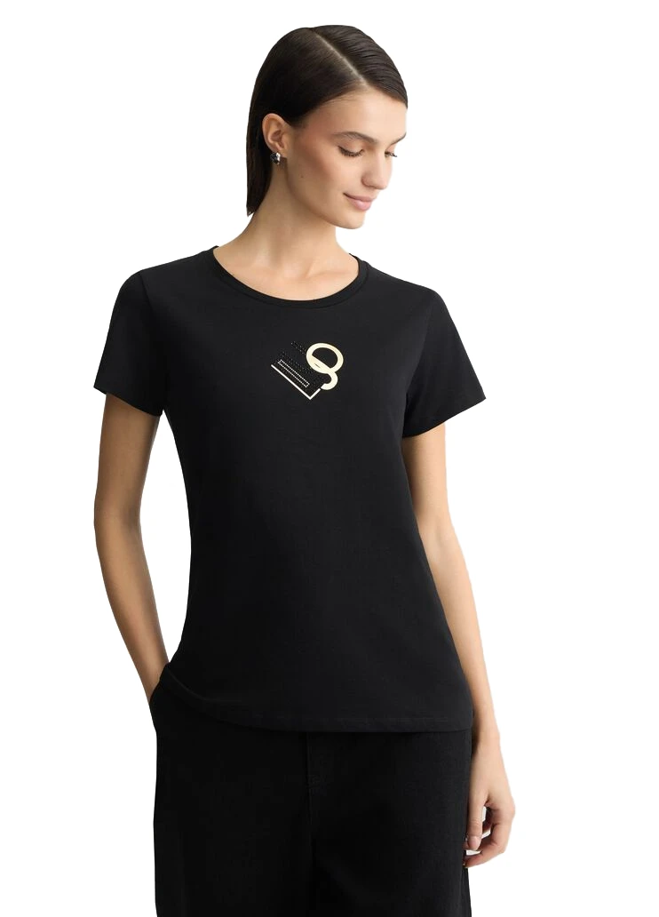  T-shirt with Logo and Gemstones Gallery