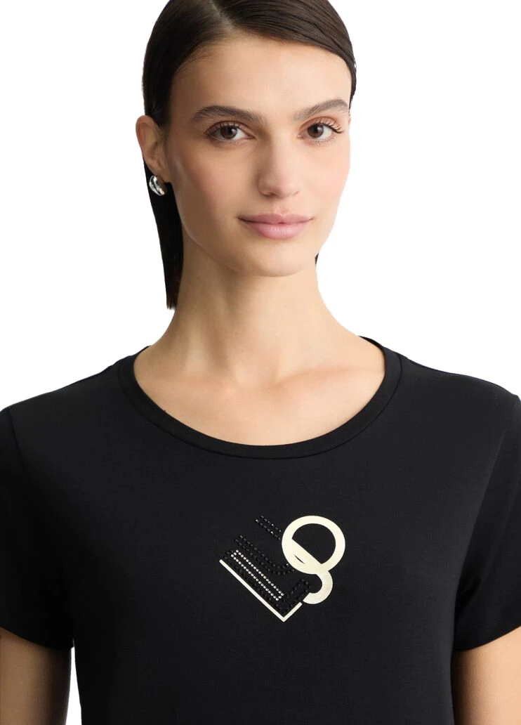  T-shirt with Logo and Gemstones Gallery