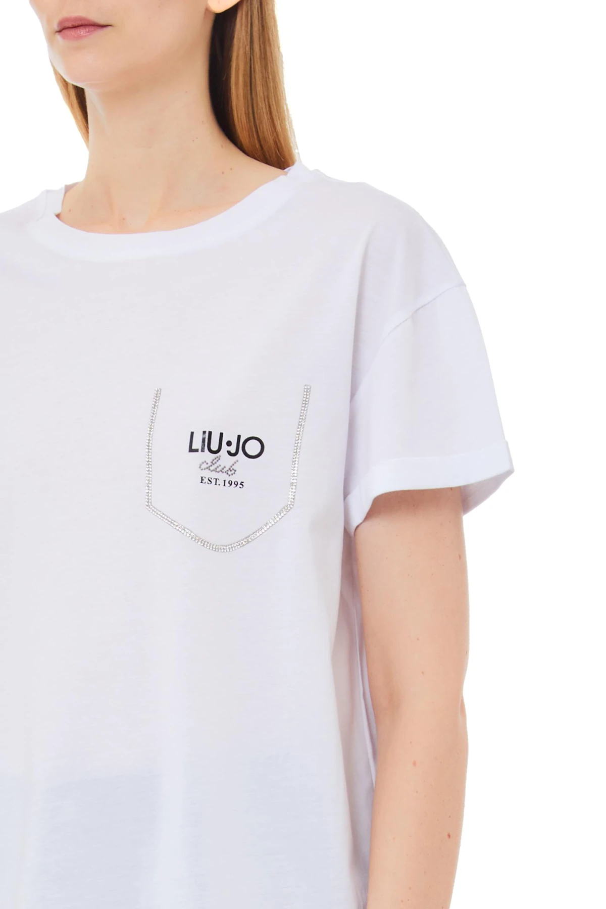 Short Sleeve T-shirt with Rhinestones Gallery