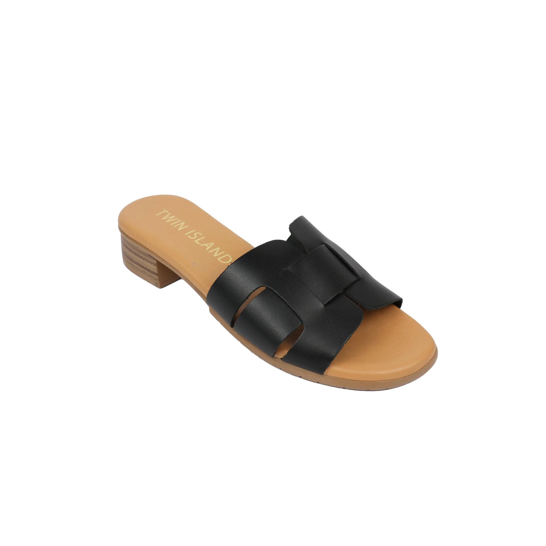 Blocked Heeled Woven Mules Gallery