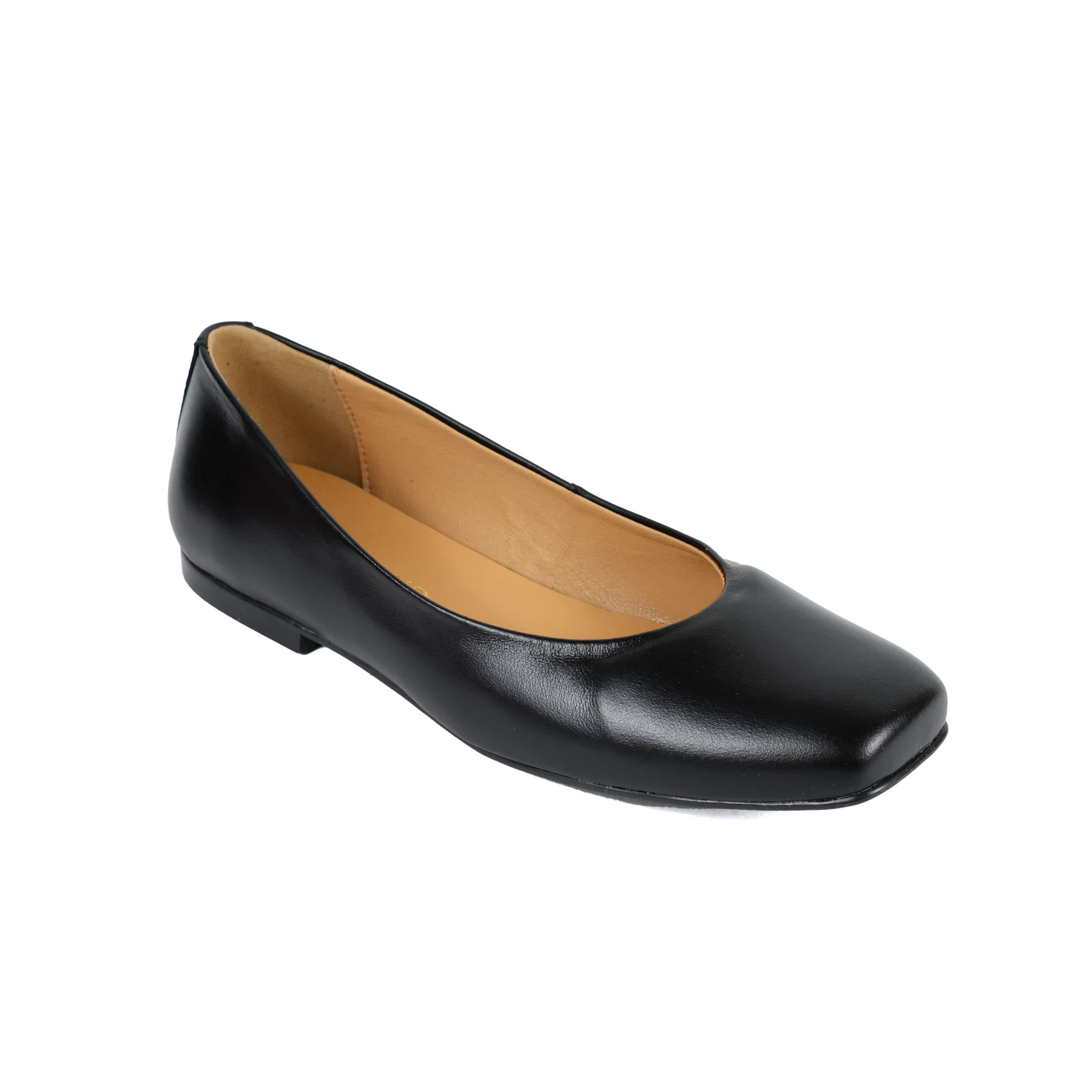 Classic Plain Leather Ballerinas Gallery