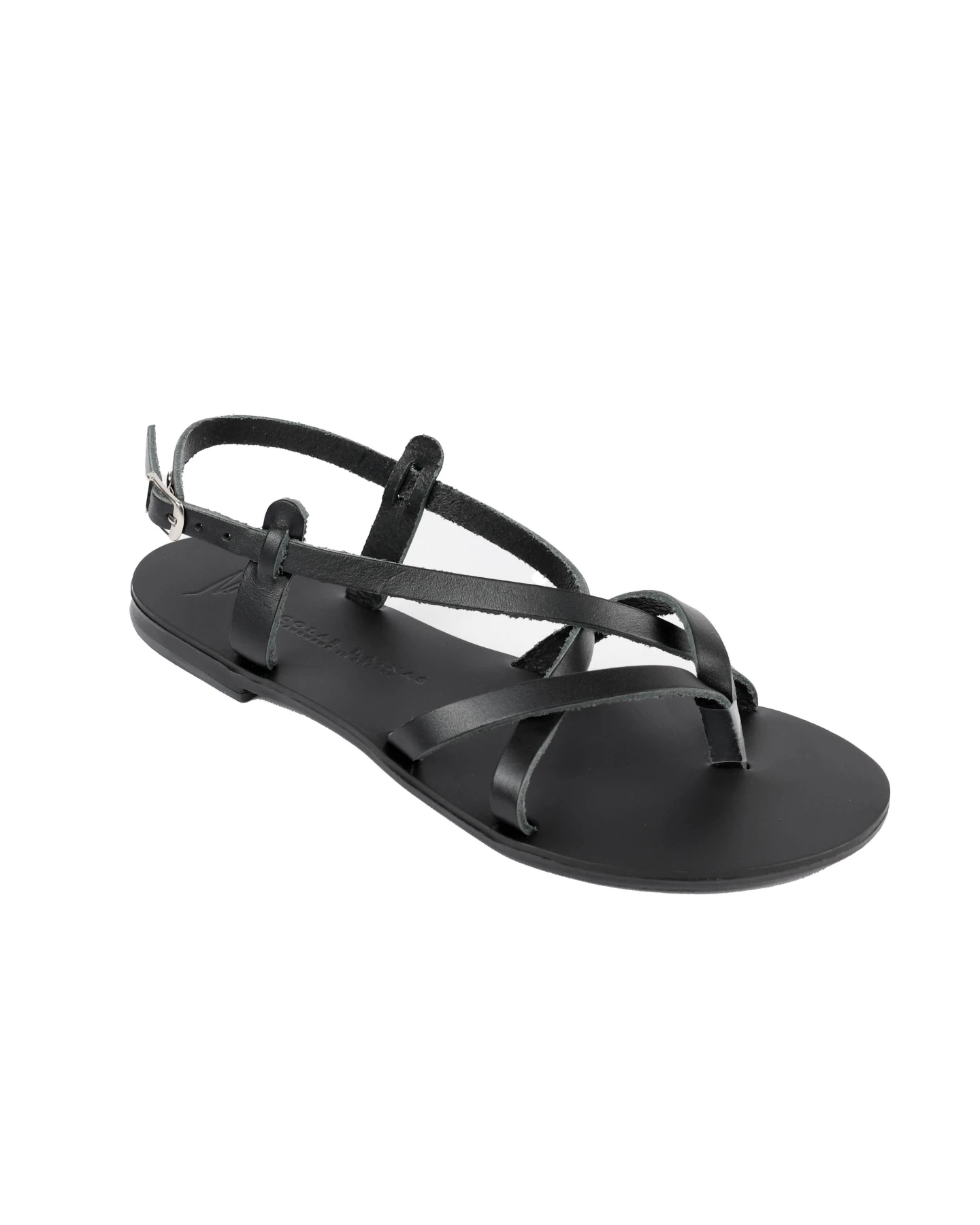 Leather Crisscross Flat Sandals Gallery