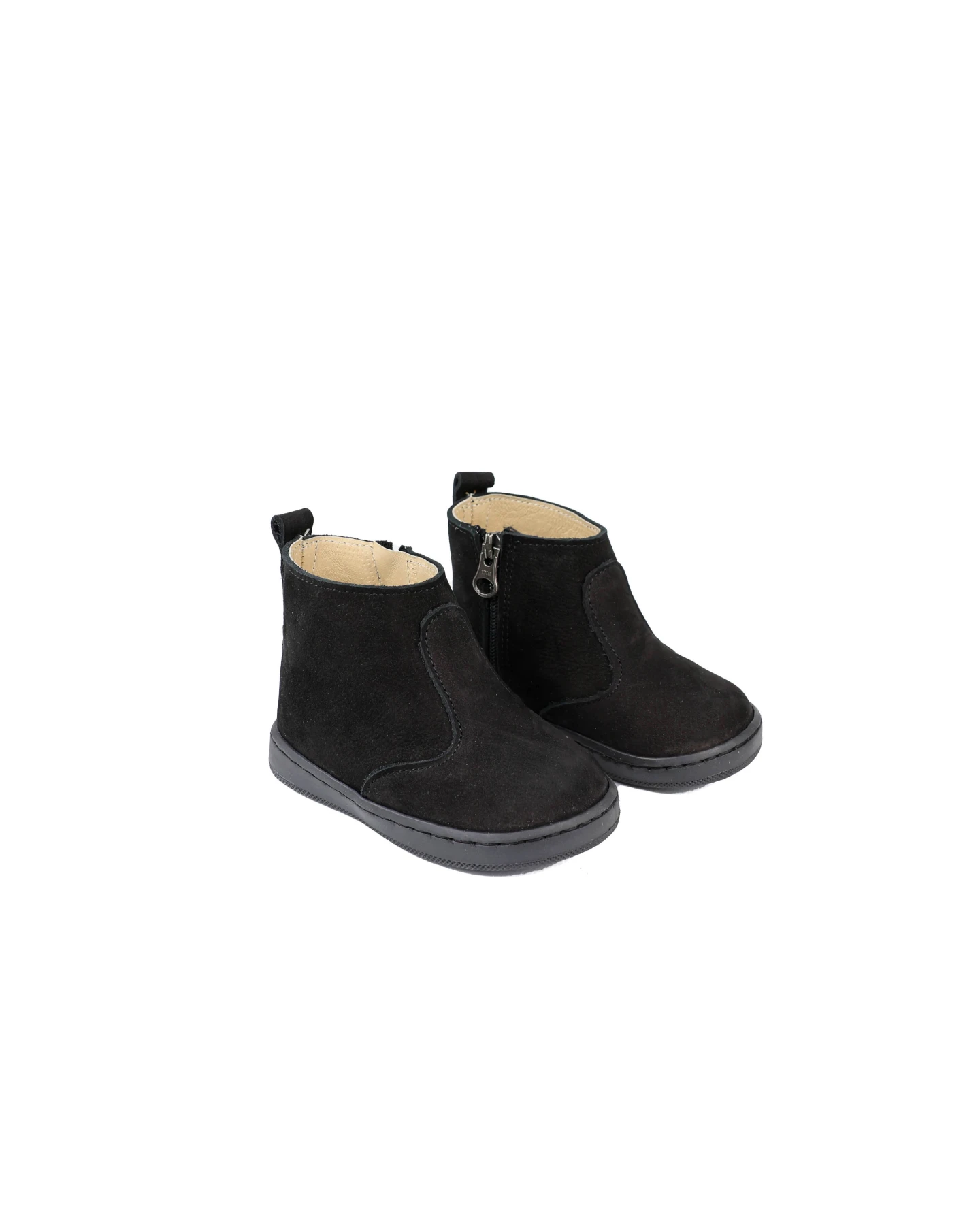 NUBUK LEATHER BOOTS ZIPPER INNER OPENING Gallery