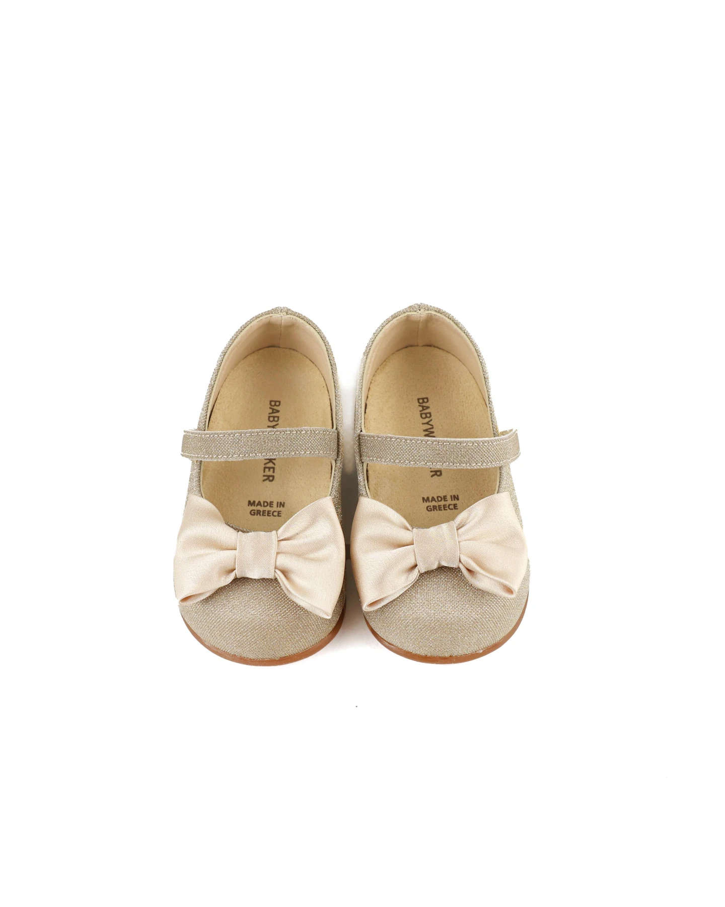 HANDMADE BOW EMBELLISHED METALICC FABRIC BALLERINAS Gallery