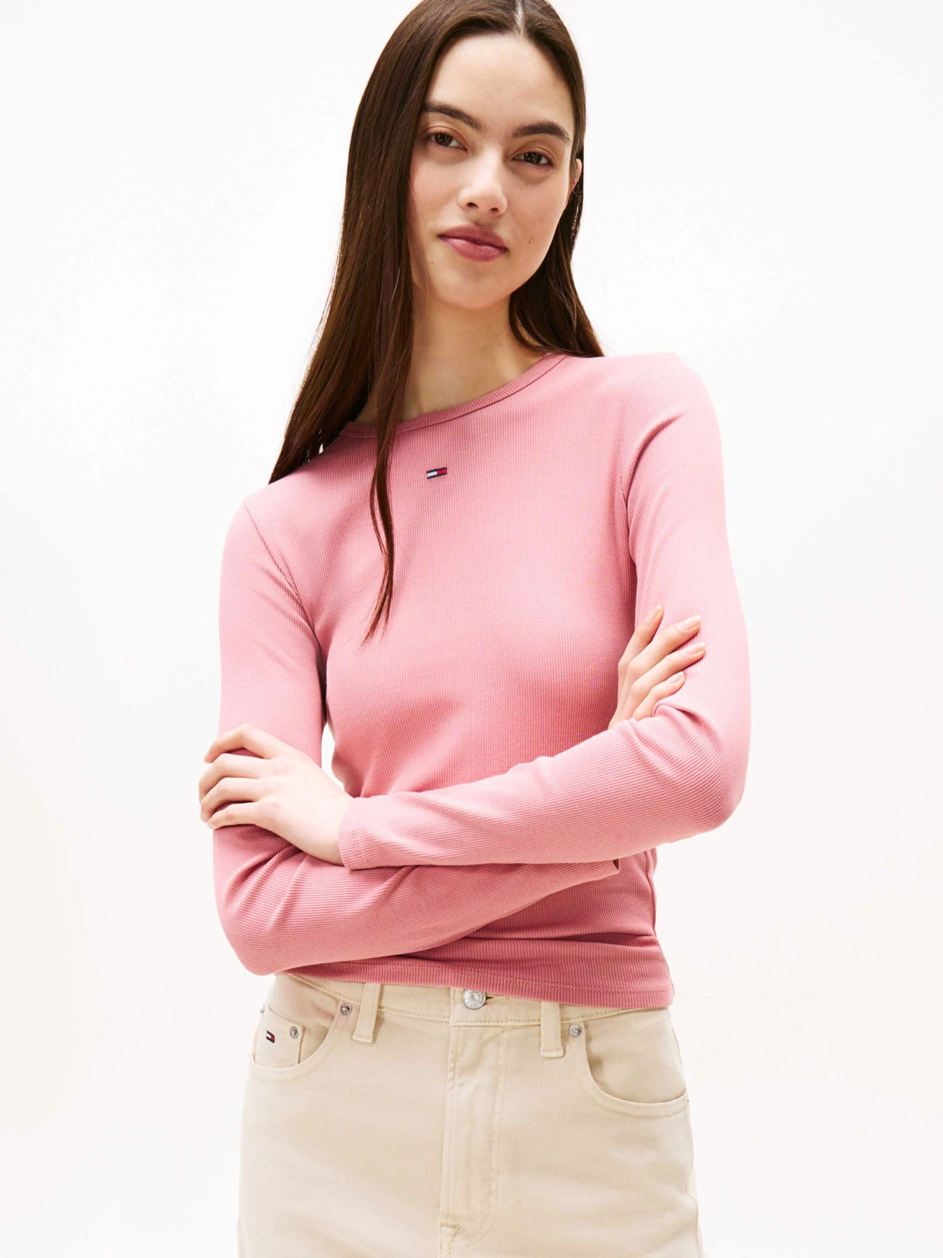 Slim Rib Long Sleeve T-Shirt Gallery