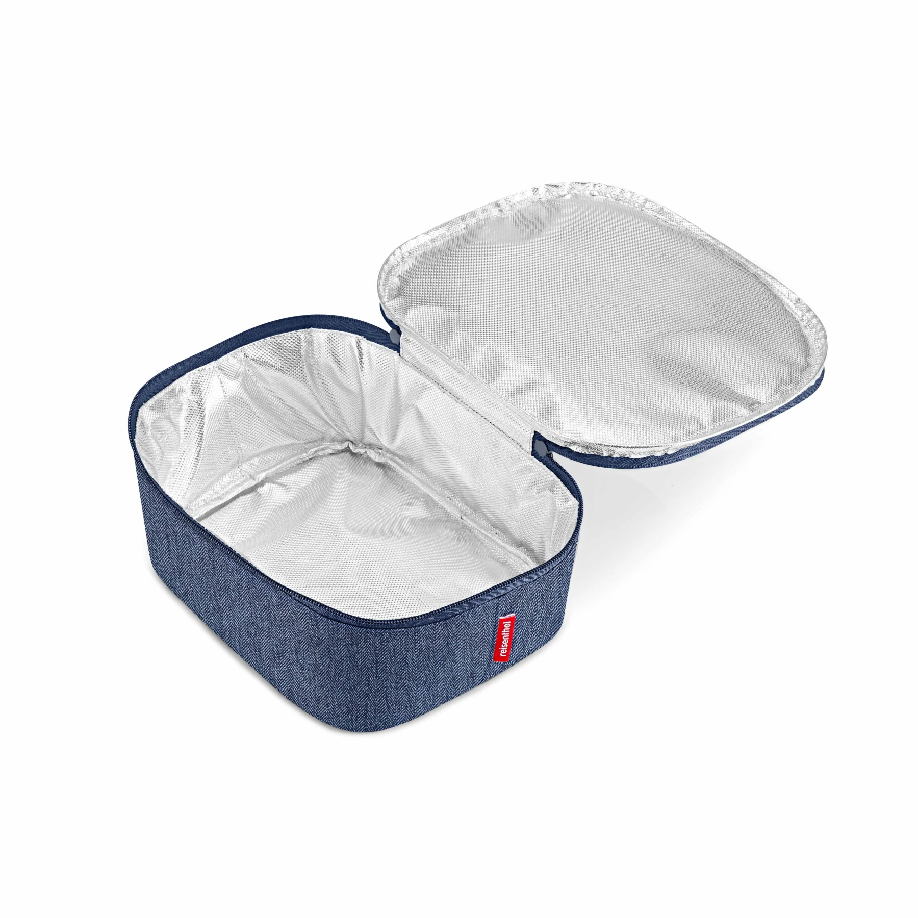 coolerbag M pocket herringbone - dark Blue Gallery