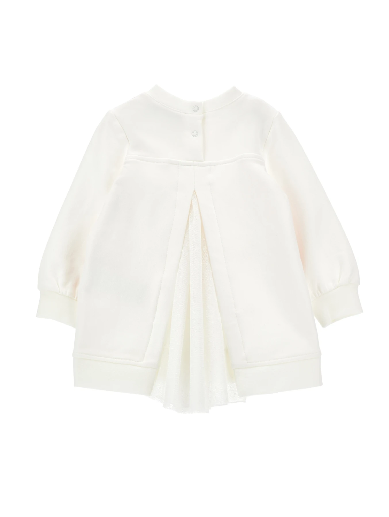 smiling puppy Print Long Sleeve Dress Gallery