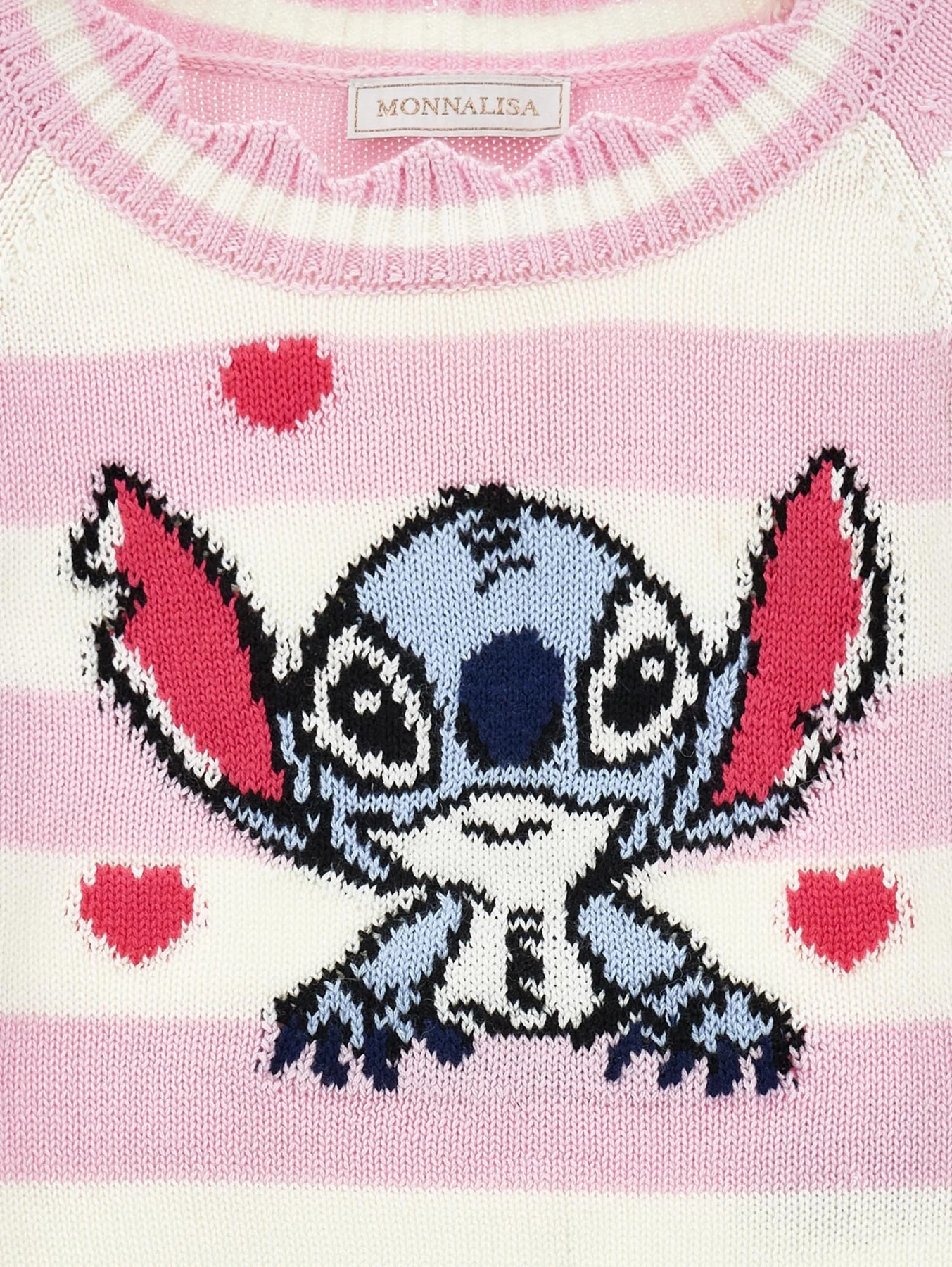 Striped Sweater with Stitch Print Gallery