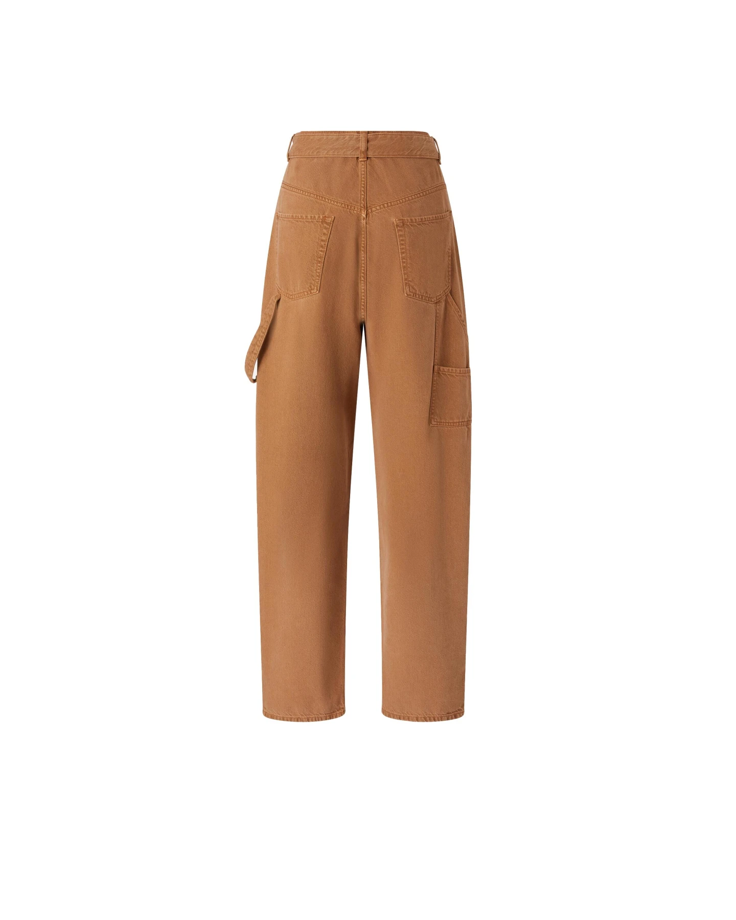 Denim balloon trousers with workwear details Gallery