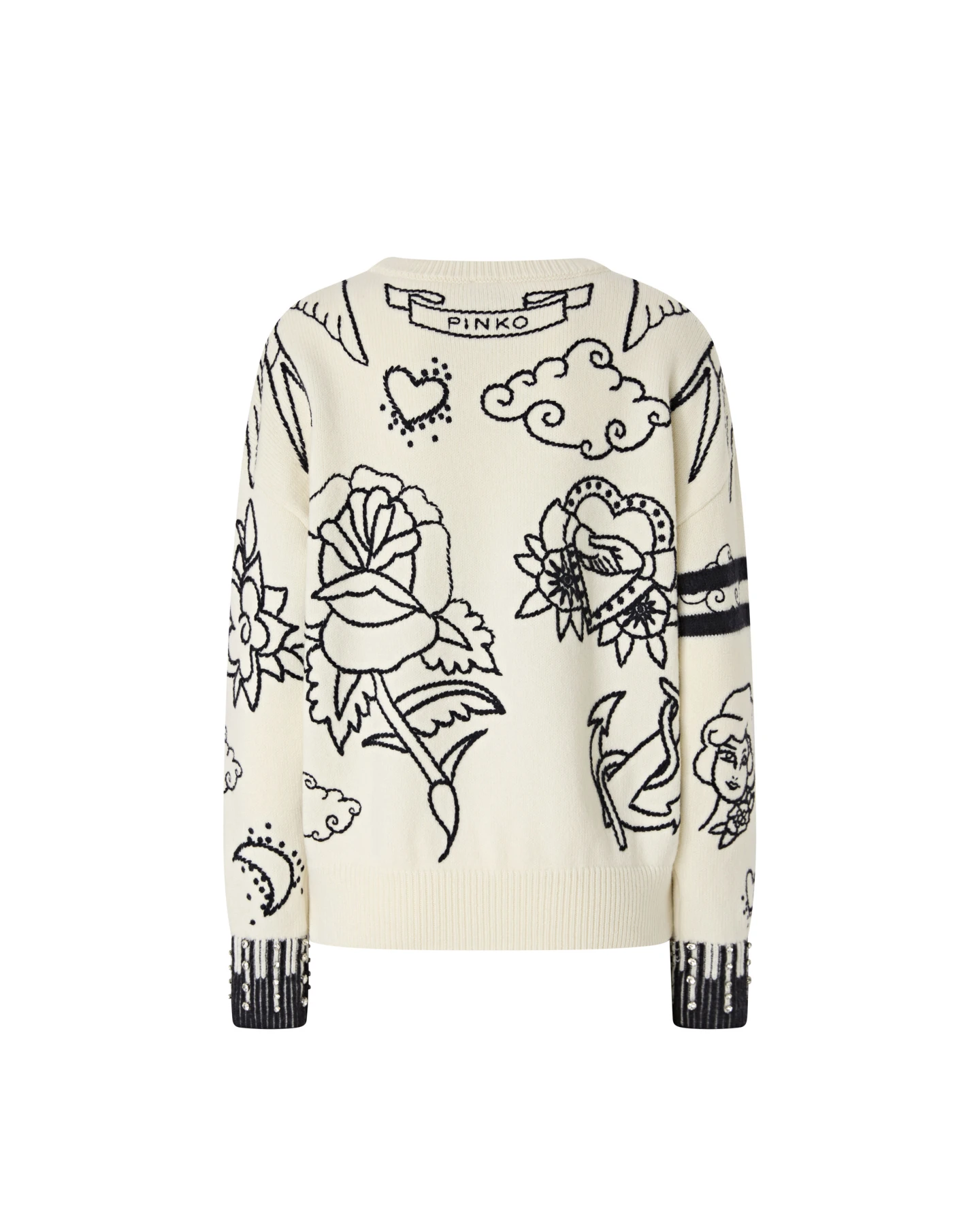 Patterned crew-neck sweater Gallery
