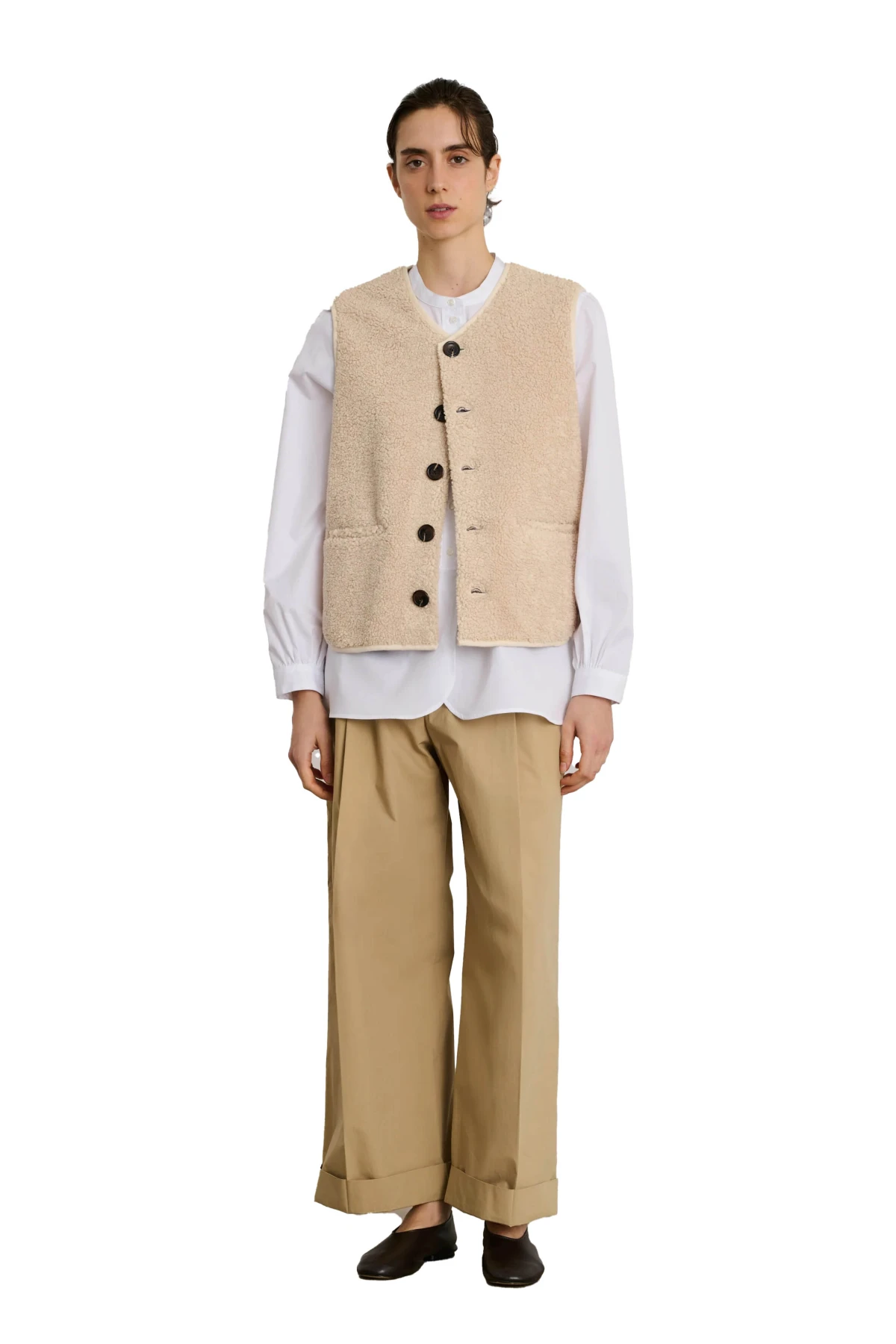 Fusil V-neck Braided Detailed Vest Gallery