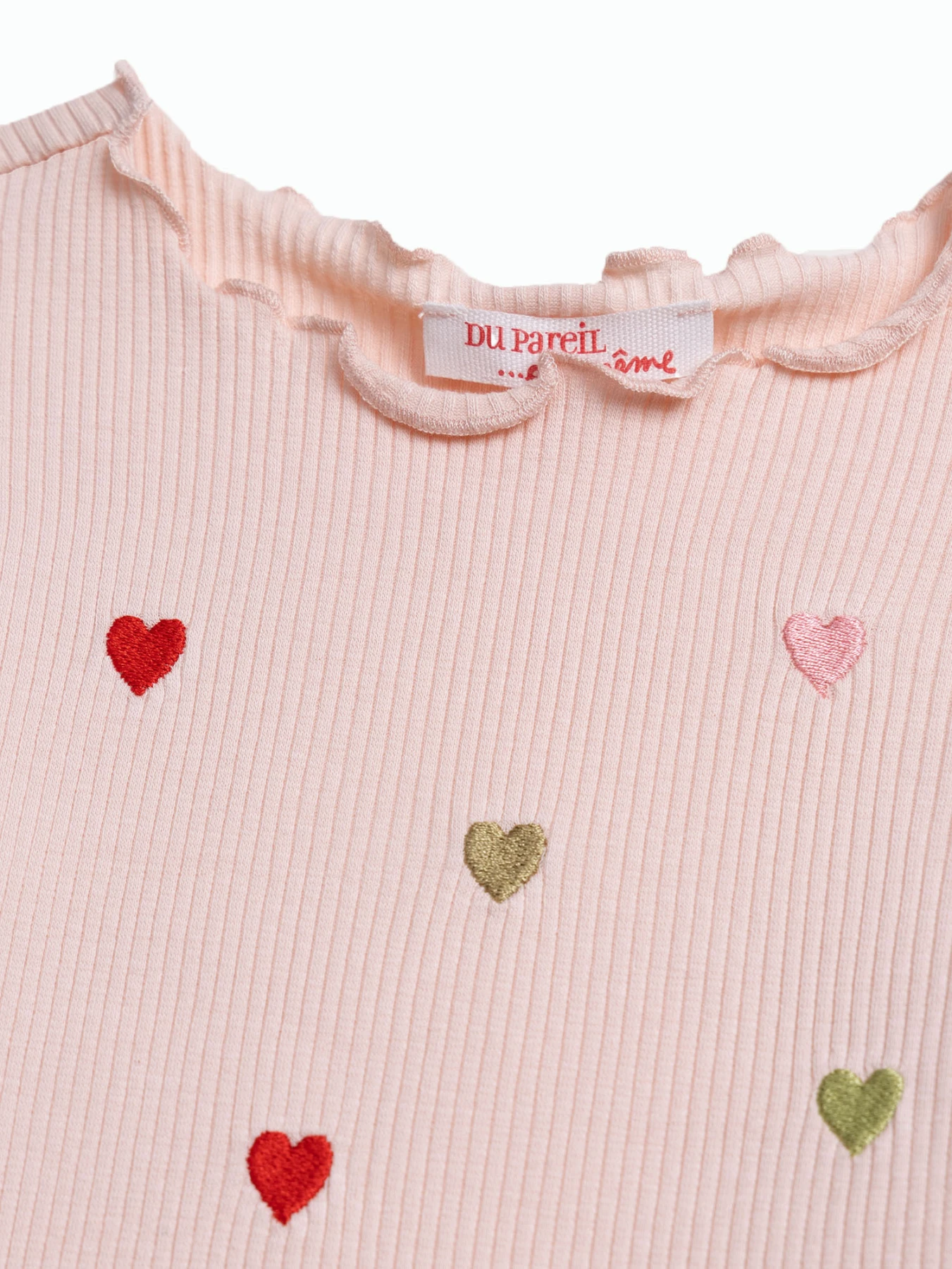 Long-sleeved T-shirt with heart embroidery Gallery