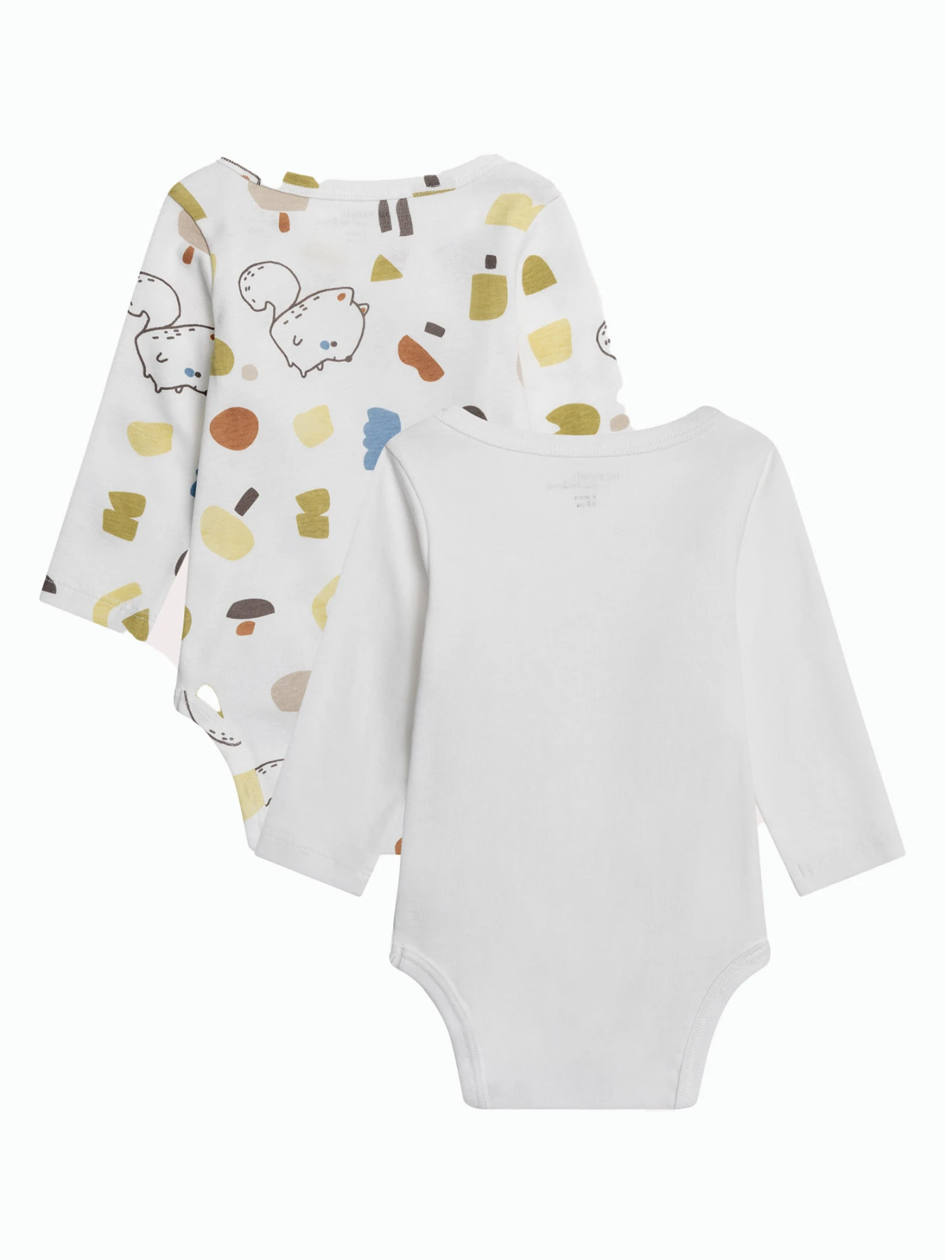 Set of 2 - Bodysuits with Animal Print and Embroidery Gallery