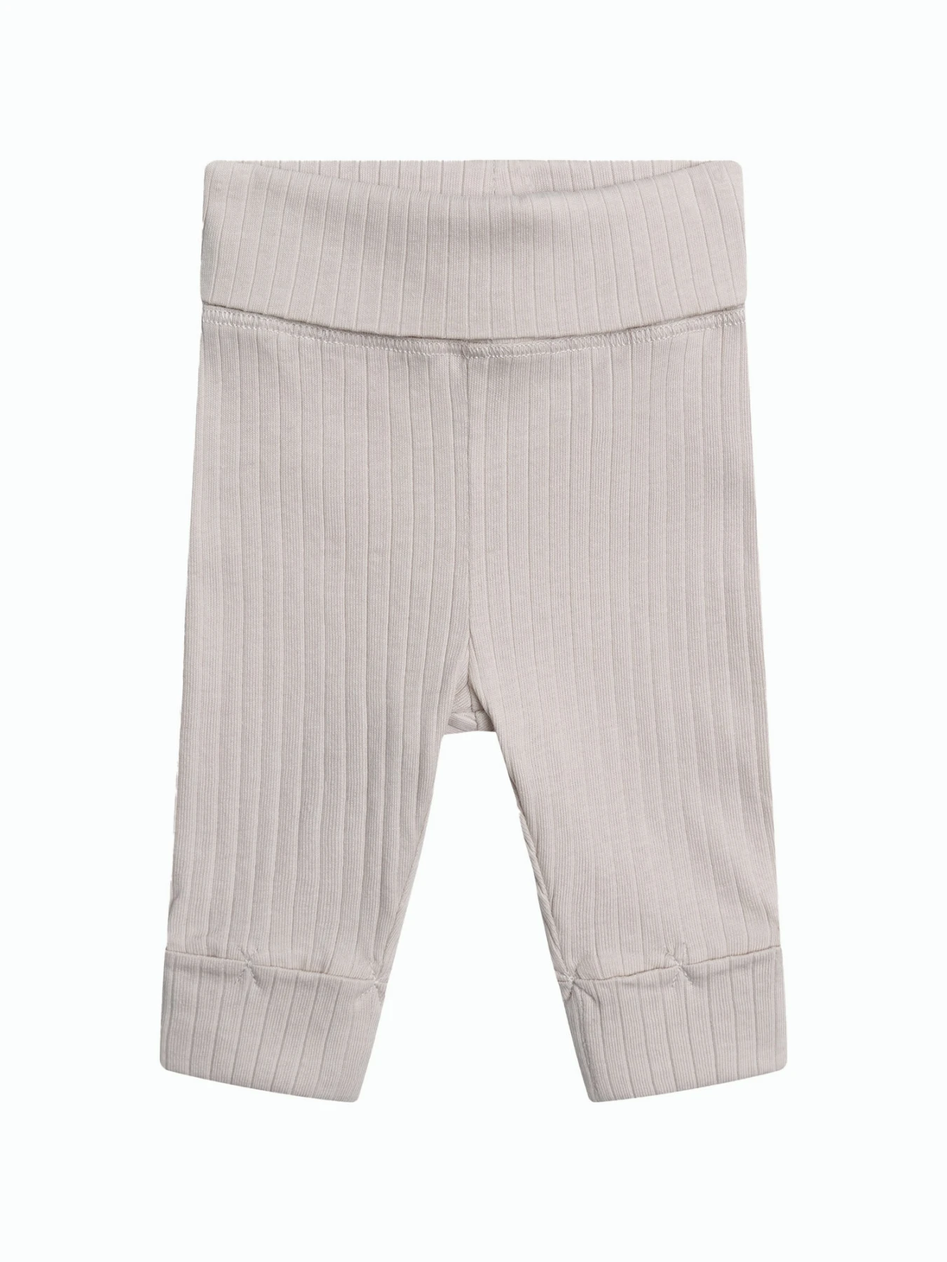Ribbed Knit Baby Leggings with Fold-Over Waistband Gallery