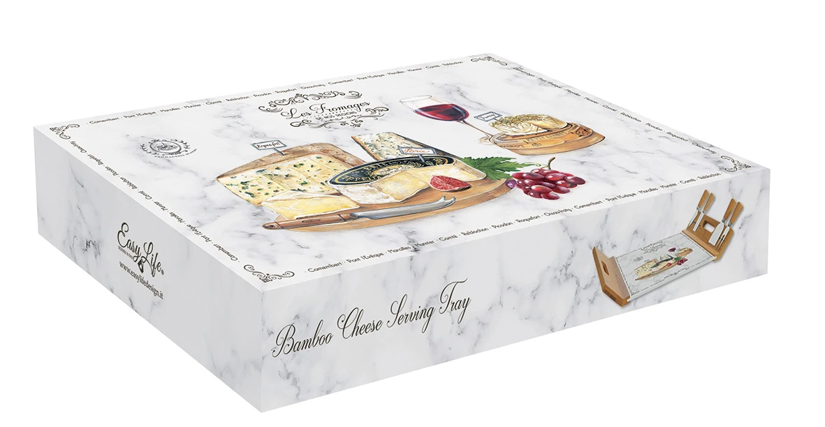 Cheese Board 44 X 28Cm With 4 Knives Gallery