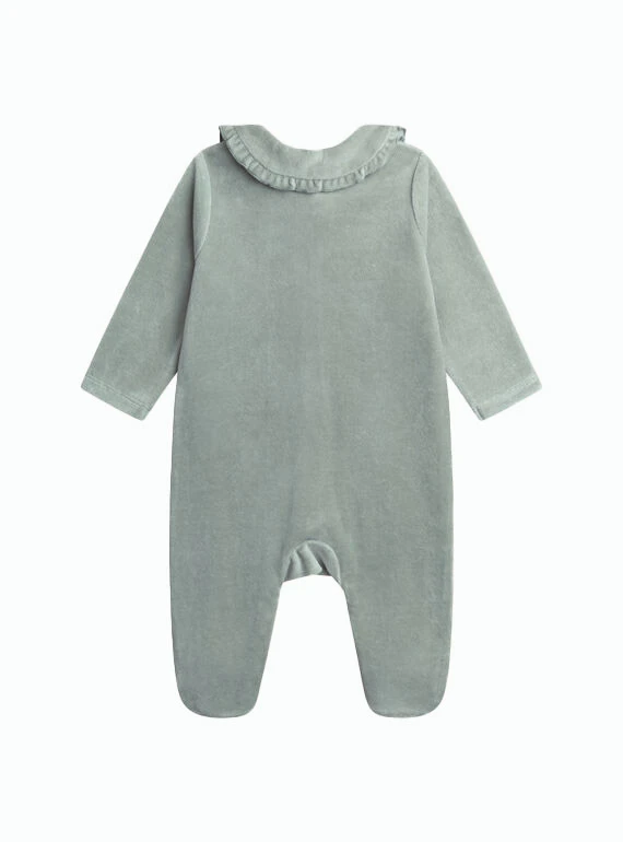 Velour Footed Romper with Circus Animal Embroidery Gallery