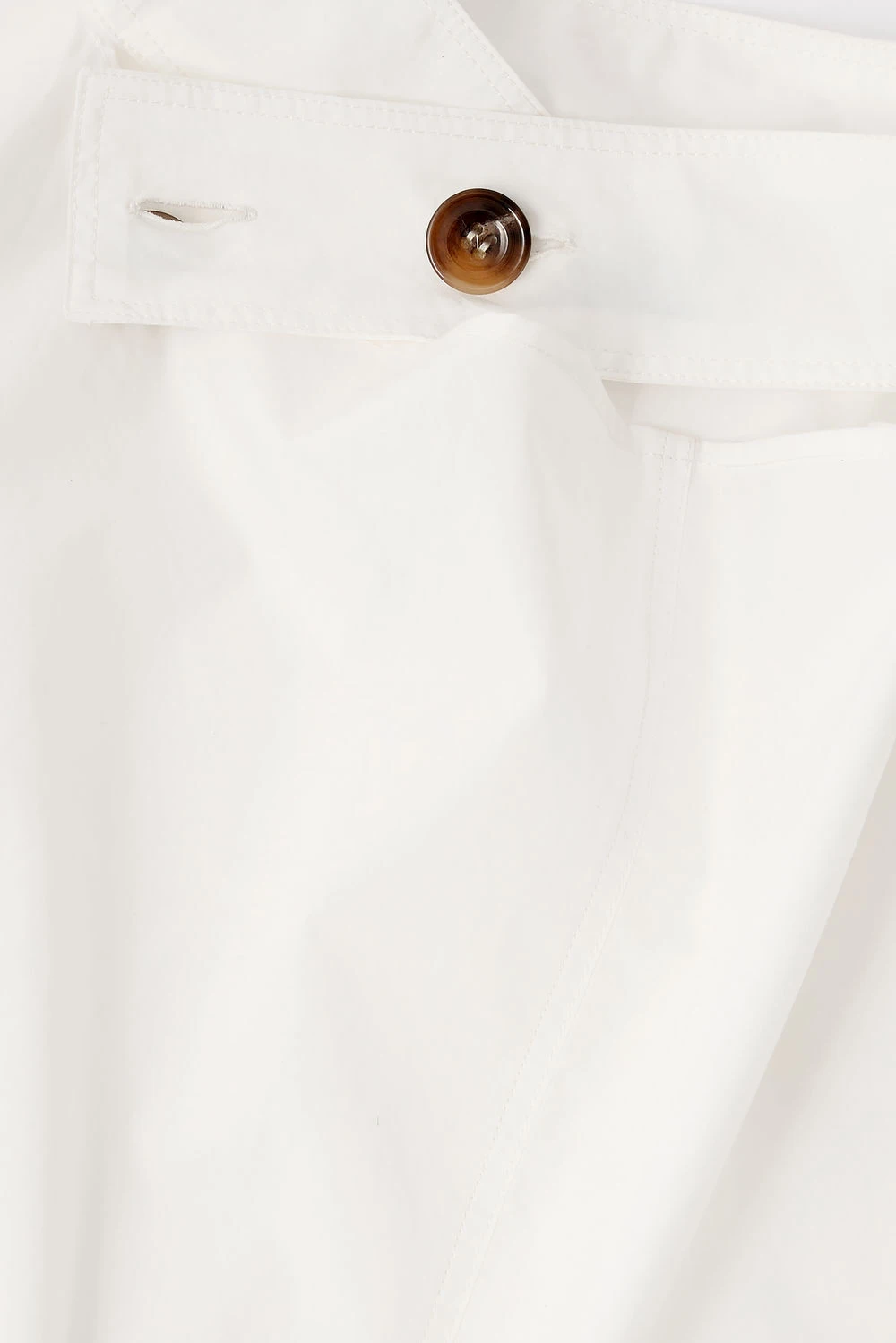 button-down blouse with a belted waist Gallery