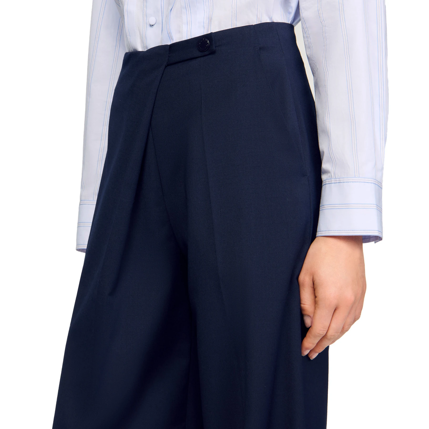 Asymmetric straight-leg trousers Gallery