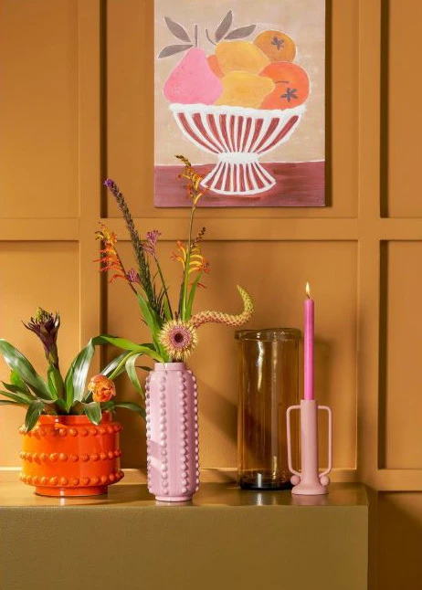 Dinner candle stearin pink 6 pieces - h25xd2,2cm Gallery