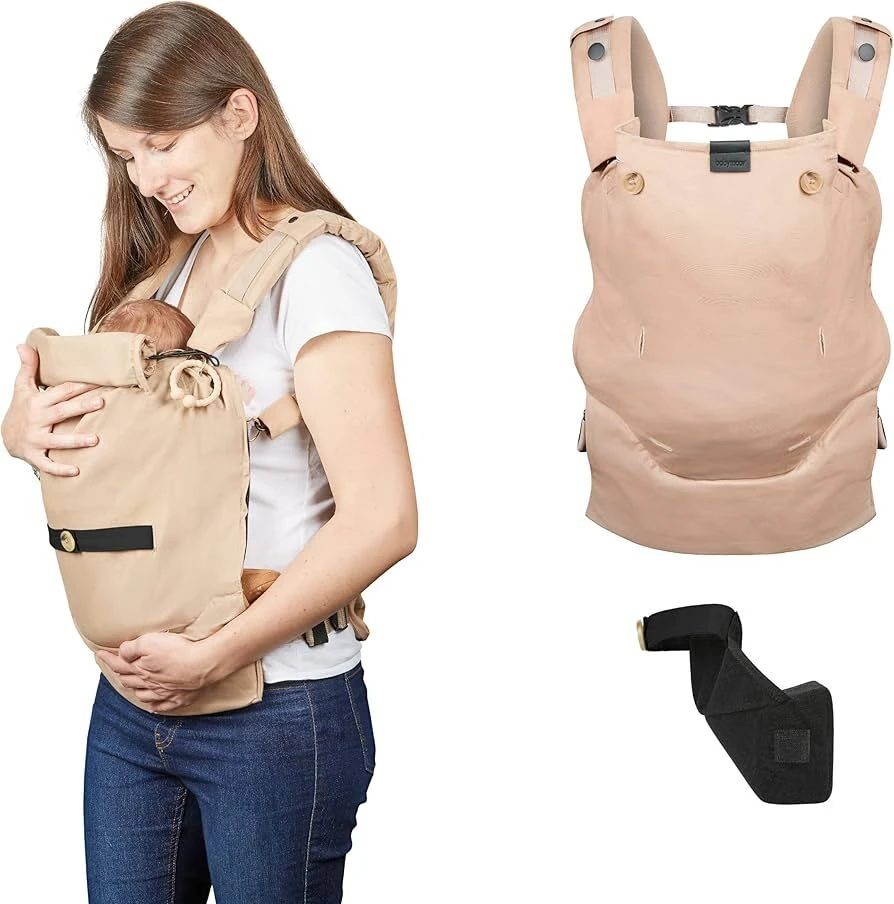 Moov & Boost Hazelnut Beige Convertible Back Baby Carrier Gallery
