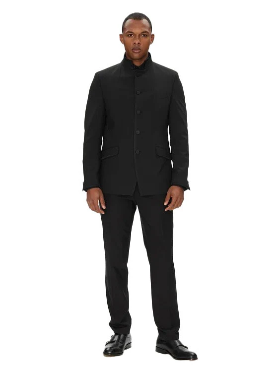 High-Collar Fitted Jacket Gallery