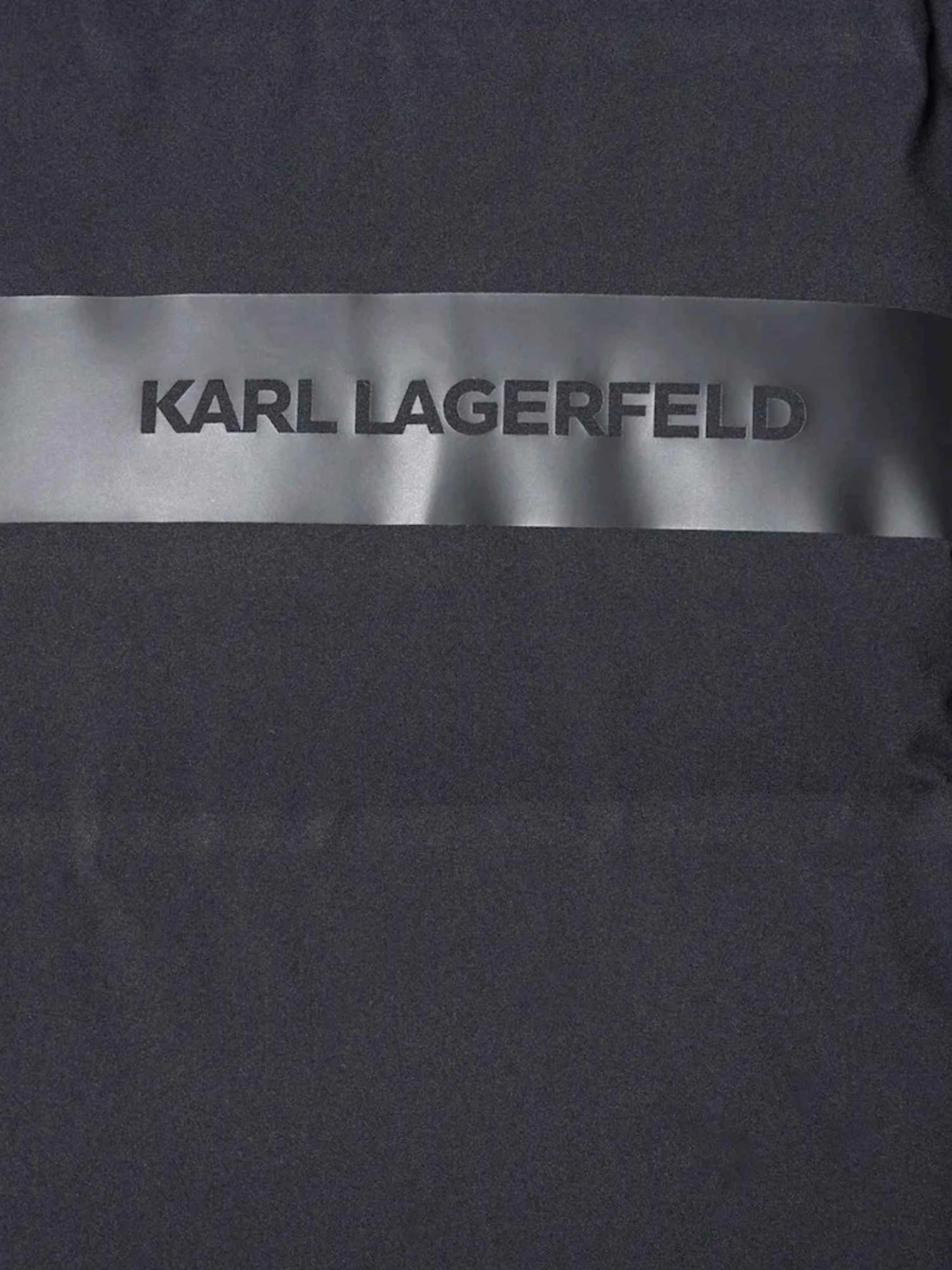 Hooded puffer jacket with a branded chest stripe  Gallery