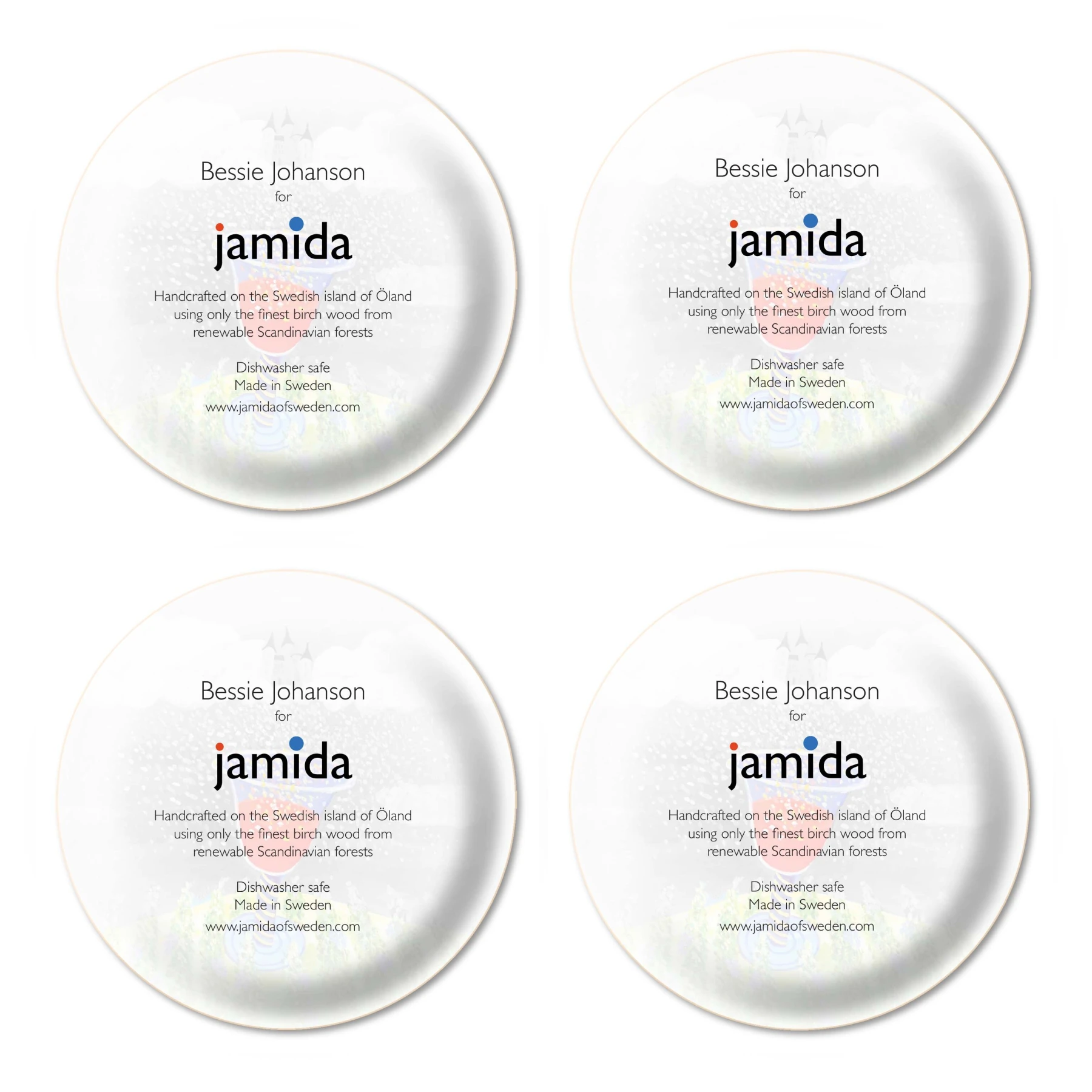 Coasters 4pcs - Ø 11cm Wine Glas Gallery