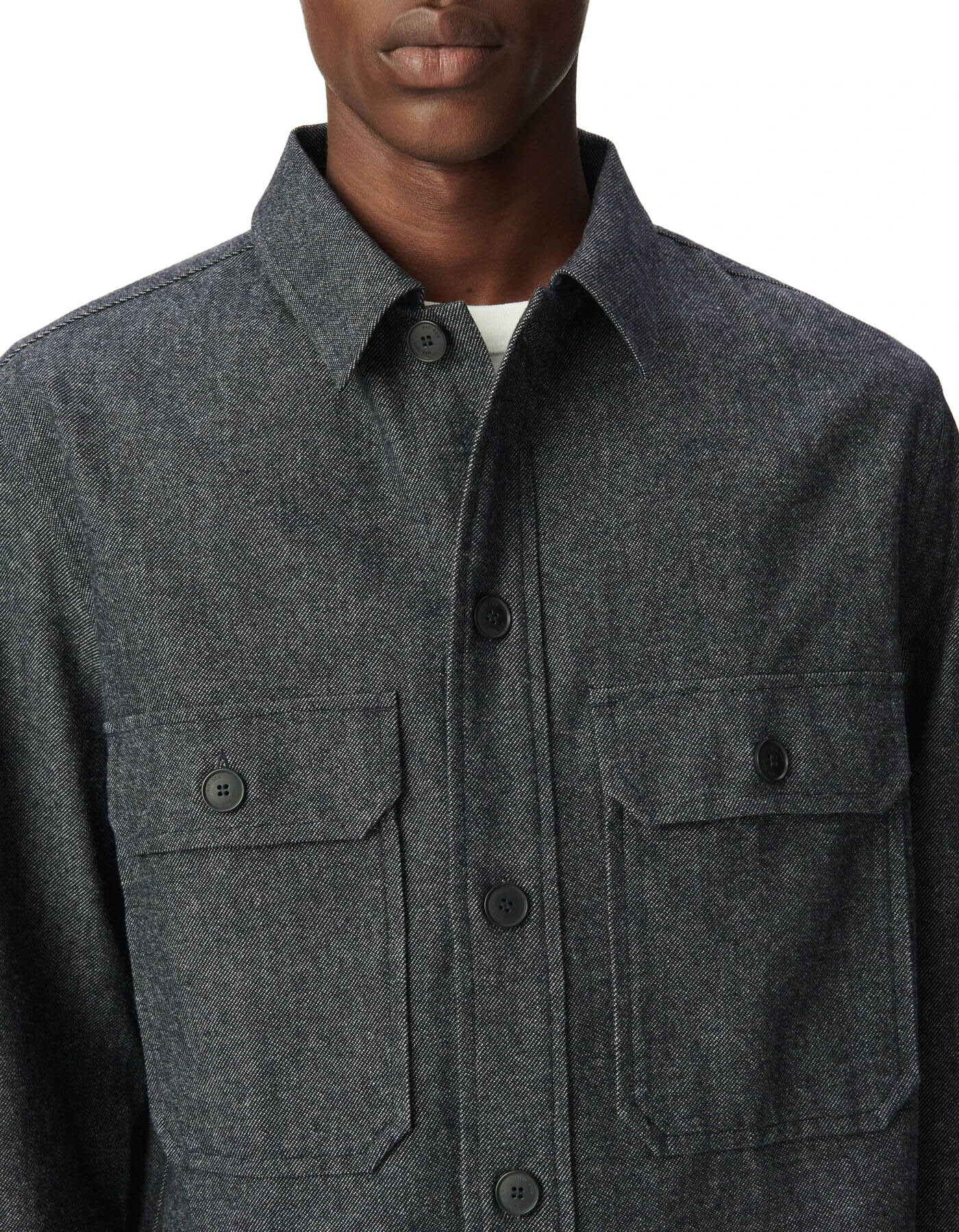 Semi-plain canvas regular overshirt Gallery