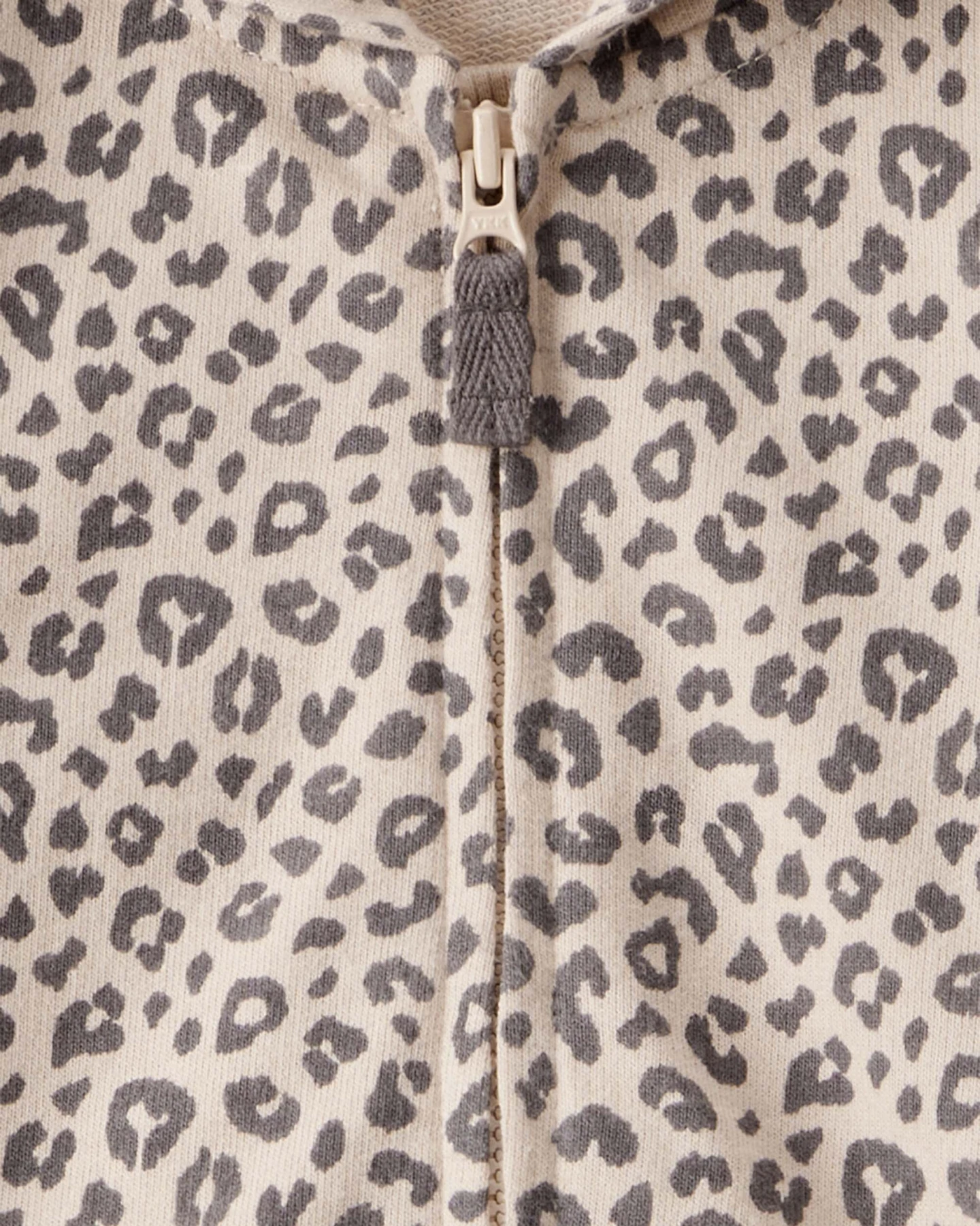 Cat Leopard Print Cotton Long-Sleeve Hooded Jumpsuit Gallery