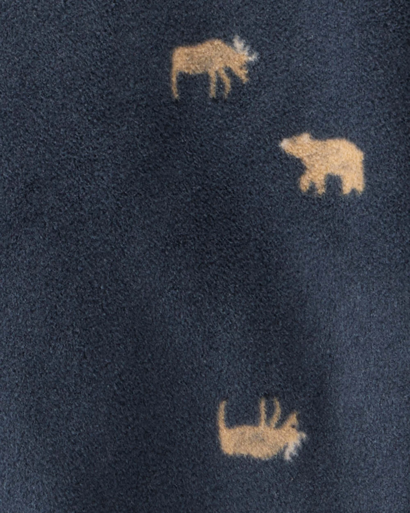 Boy Moose & Bear Loose Fit Long-Sleeve 1-Piece Pajamas Gallery