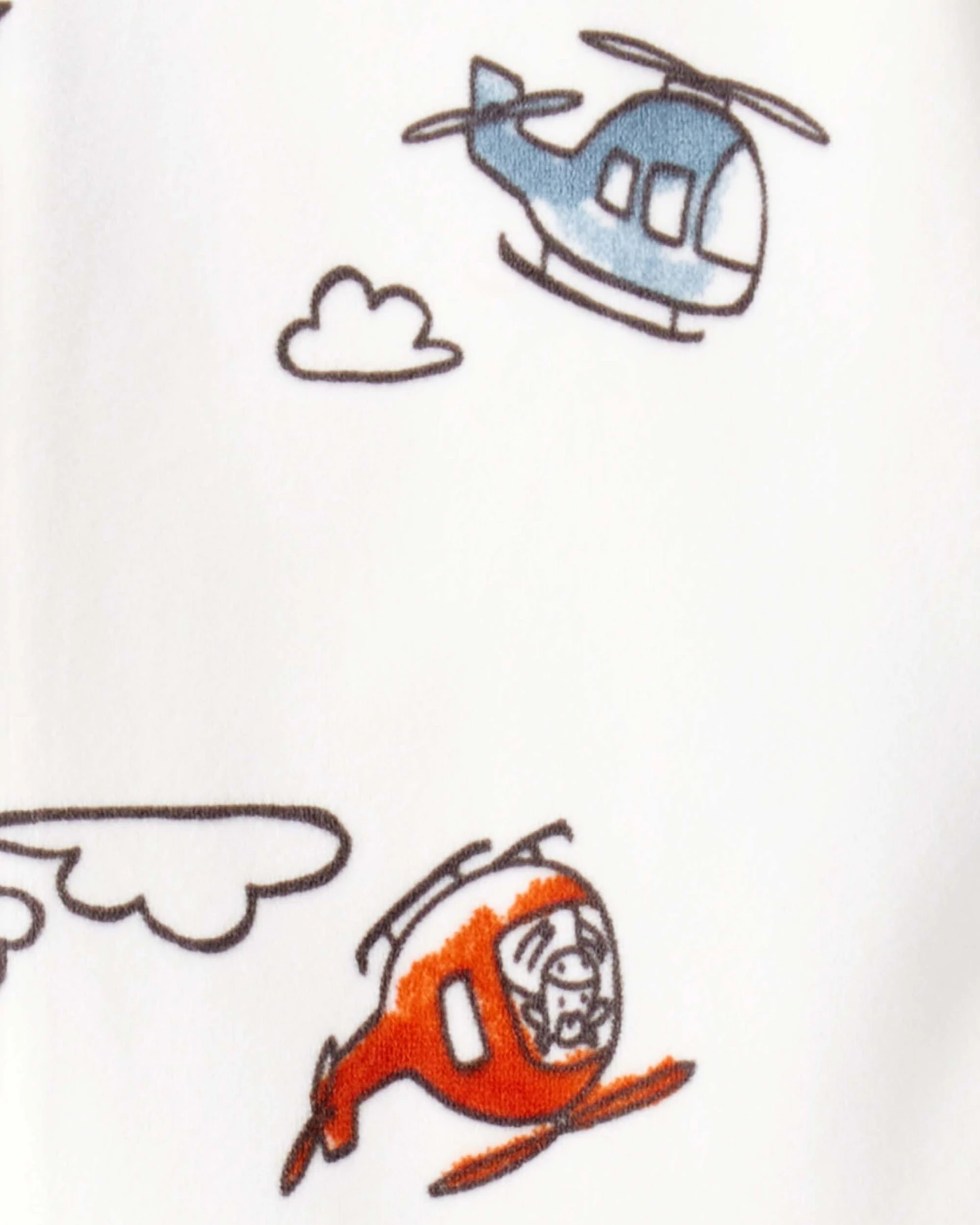 Boy Helicopter DreamPlush Snug Fit Long-Sleeve 1-Piece Pajamas Gallery