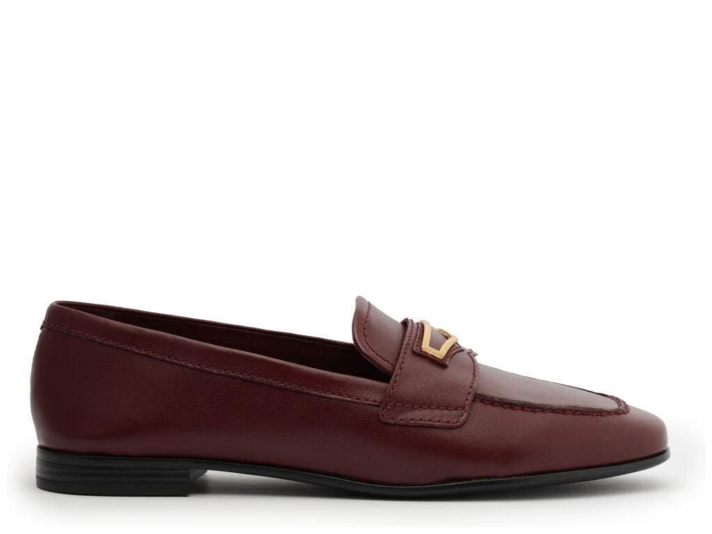 Leather Loafers with Gold Hardware Gallery
