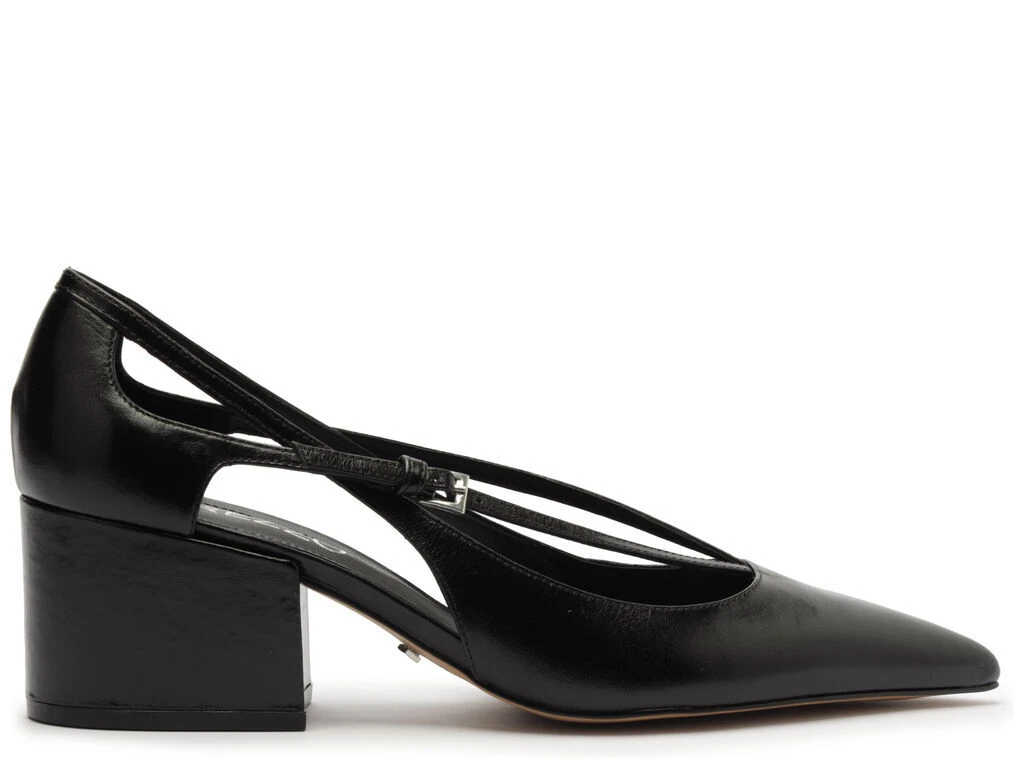 Leather Cut-Out Block Heel Pump Gallery