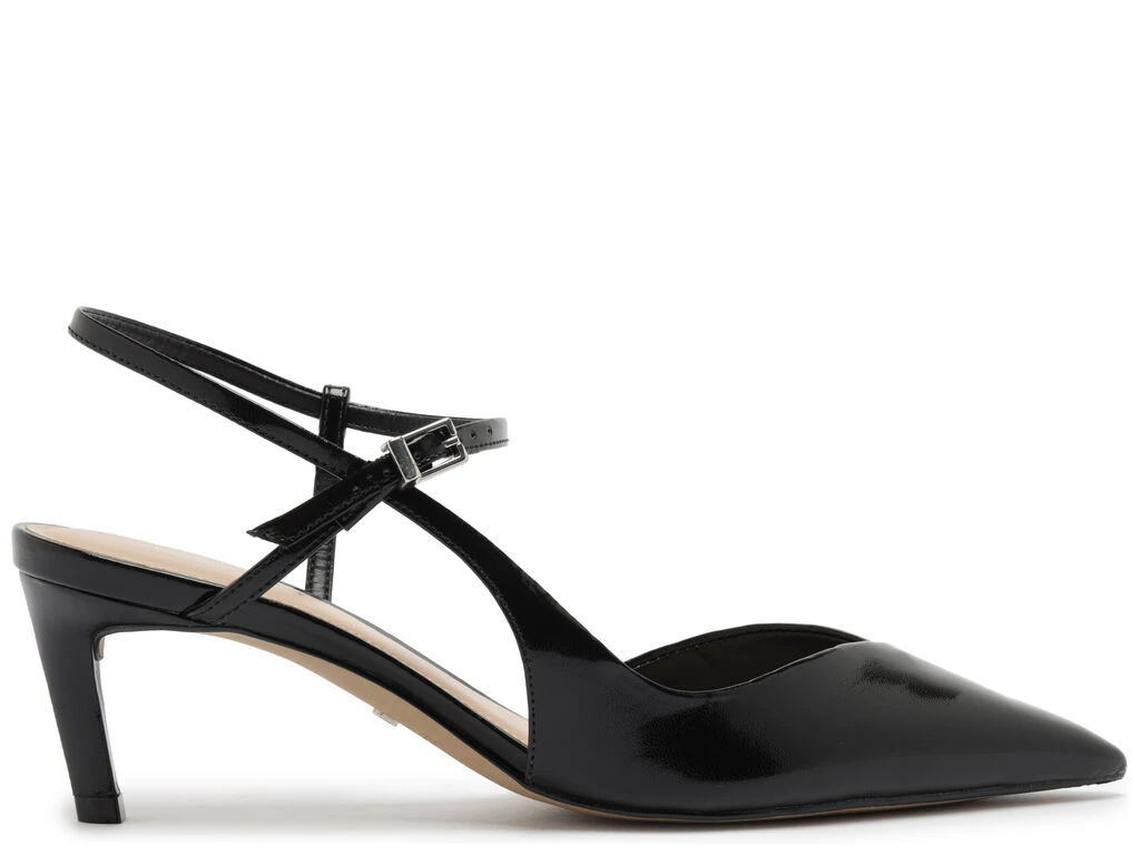 Pointed-Toe Ankle Strap Kitten Heels Gallery