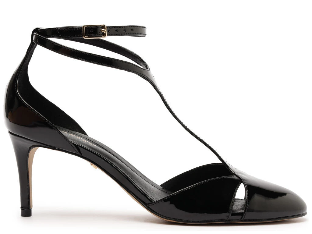 Patent Leather T-Strap Stiletto Heeled Pump Gallery