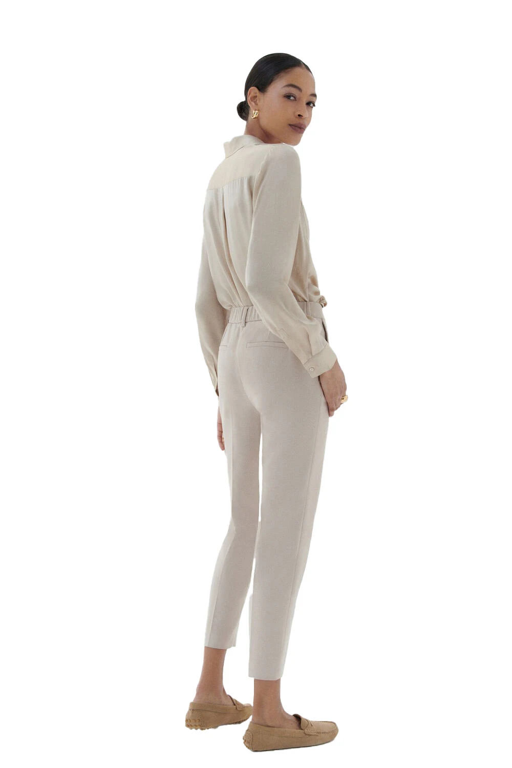 Cotton Blend Tapered Pants Gallery