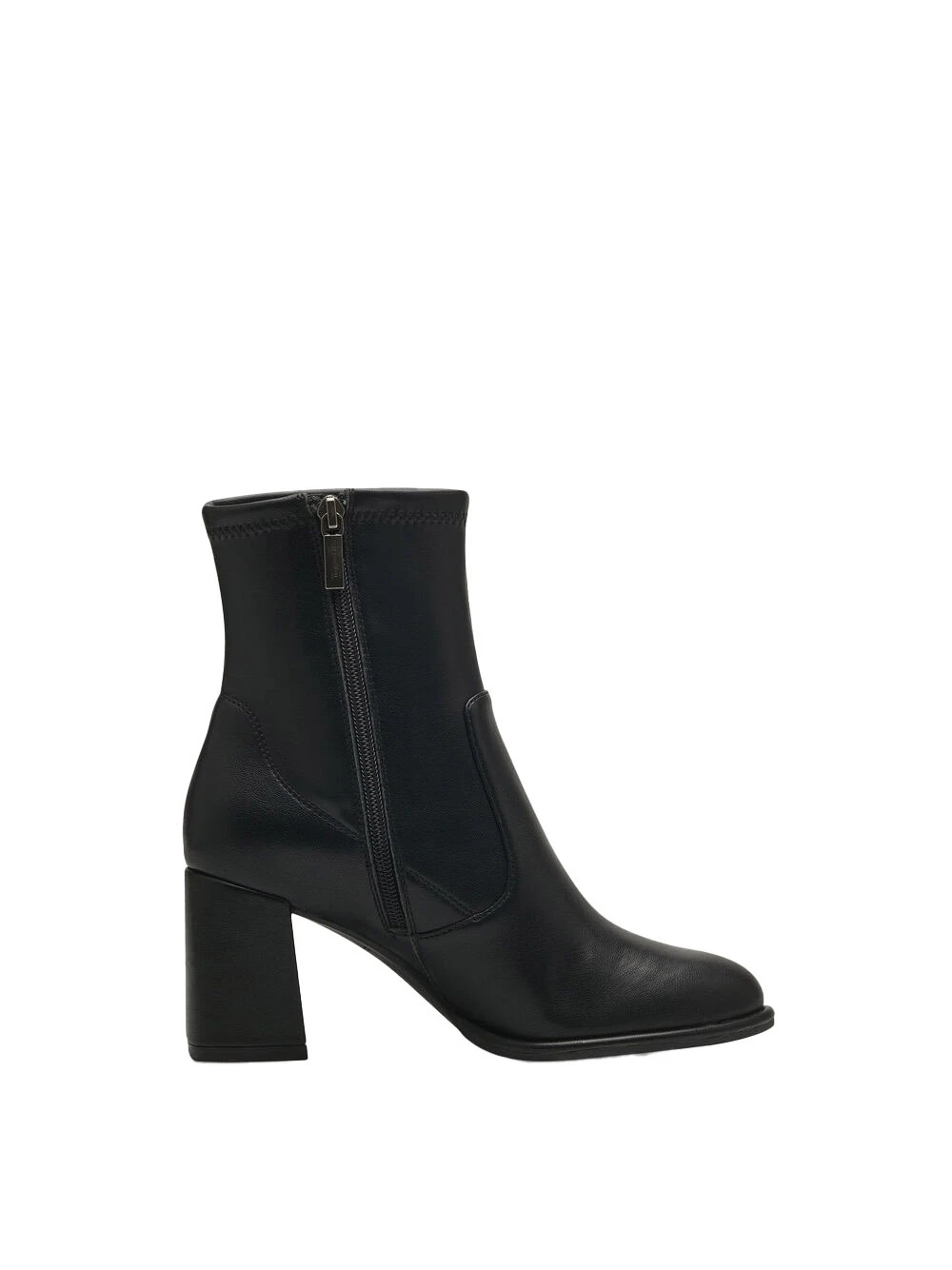 Heeled Ankle Boots with a Stretch Shaft and Block Heel Gallery