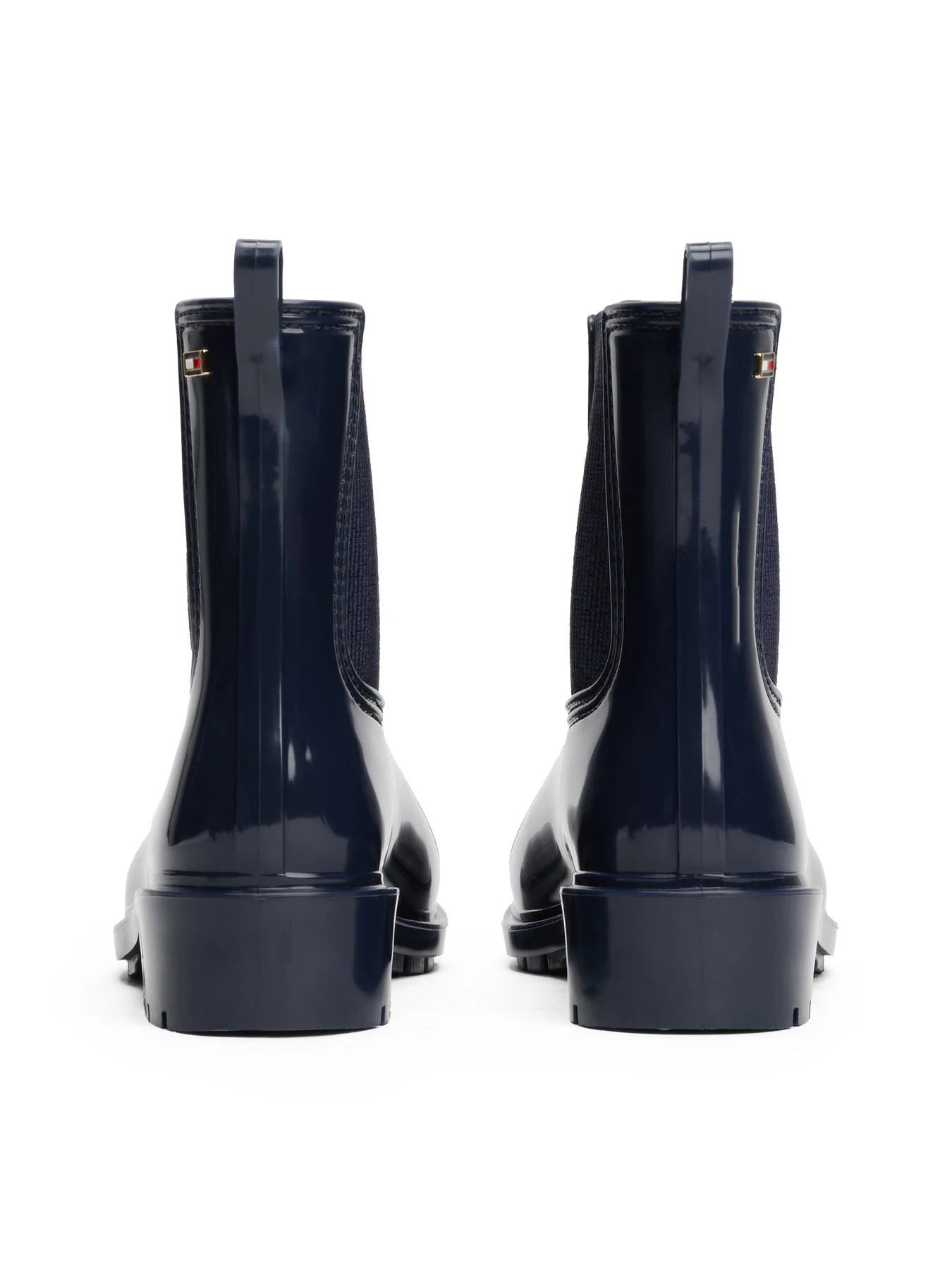 Glossy Ankle Cleat Rain Boots Gallery