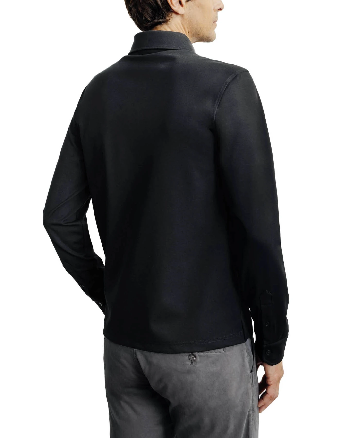 Long-sleeved button-down Polo Shirt Gallery