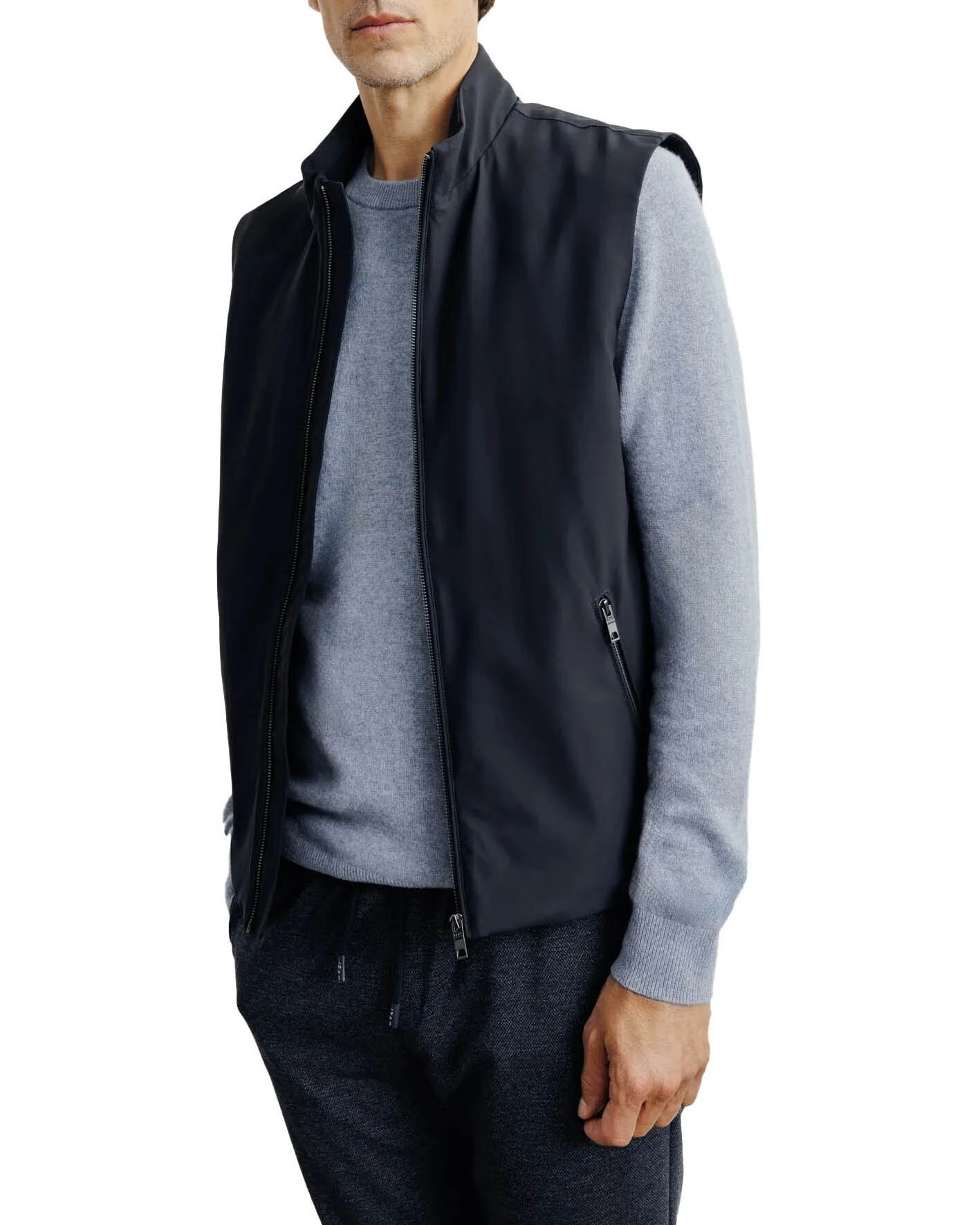 Sleeveless Padded Jacket  with stand-up collar Gallery