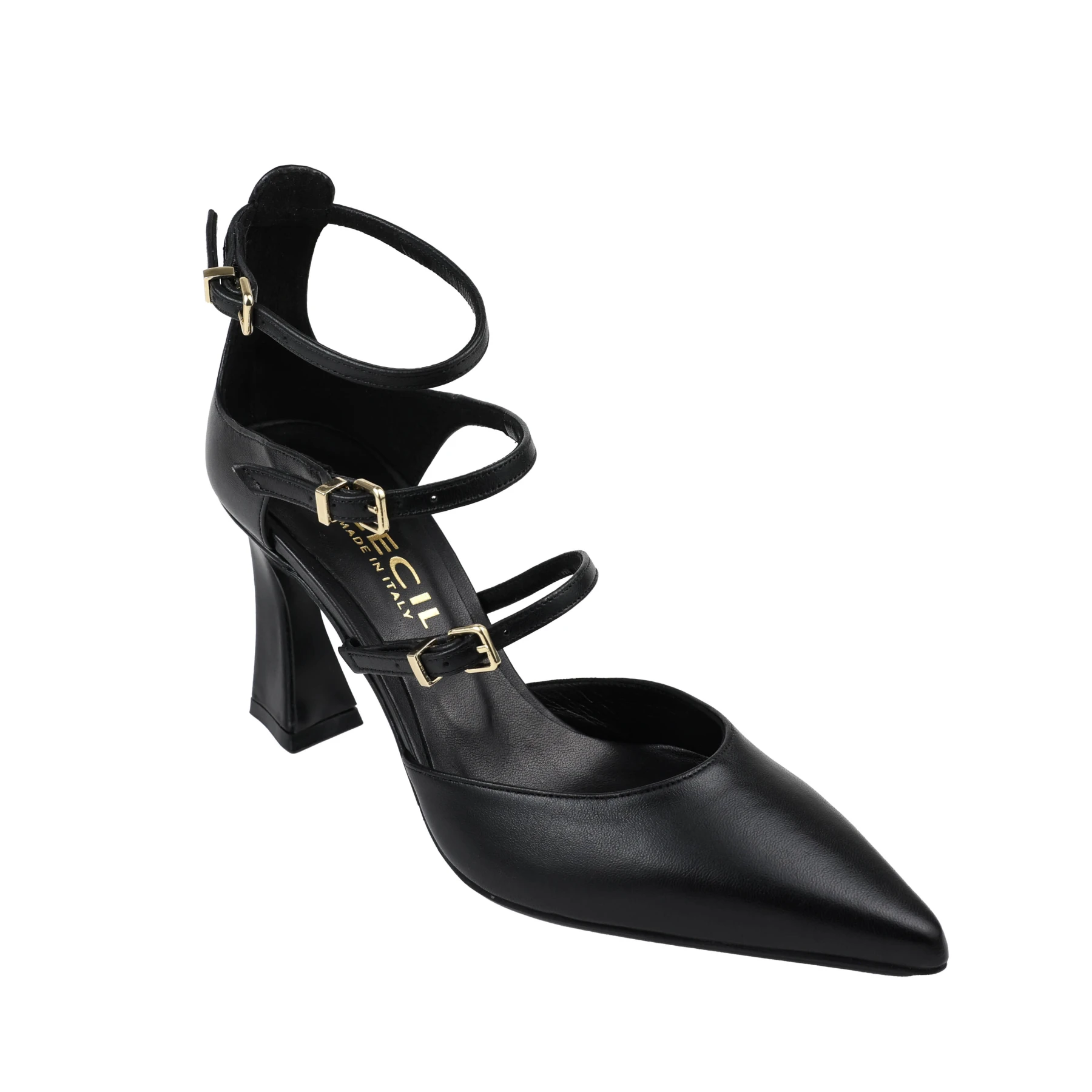 Pointed-Toe Heels With Buckled Straps Gallery