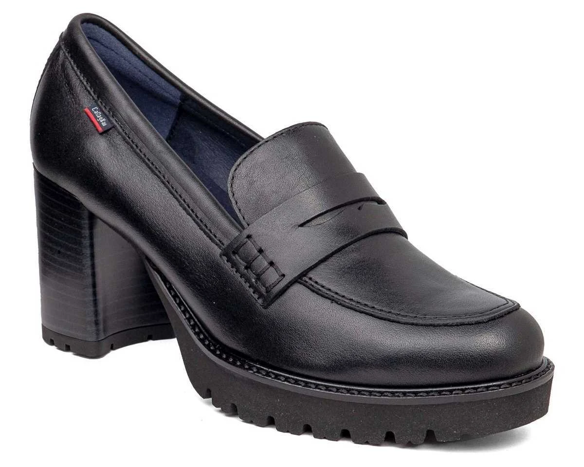 Leather Platform Heeled Loafer Gallery