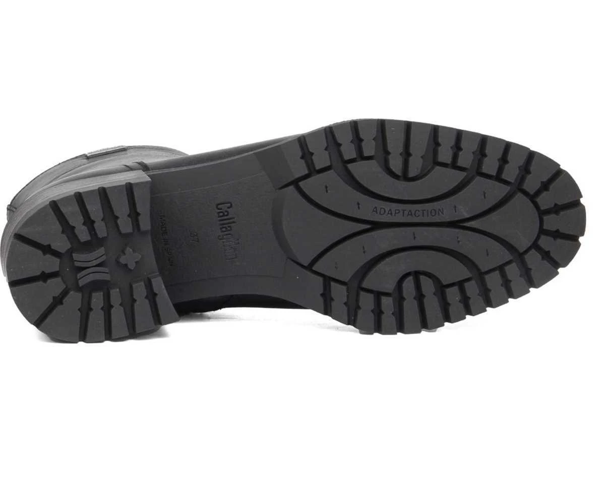 Block Heel Leather Ankle Boot With Lug Sole Gallery