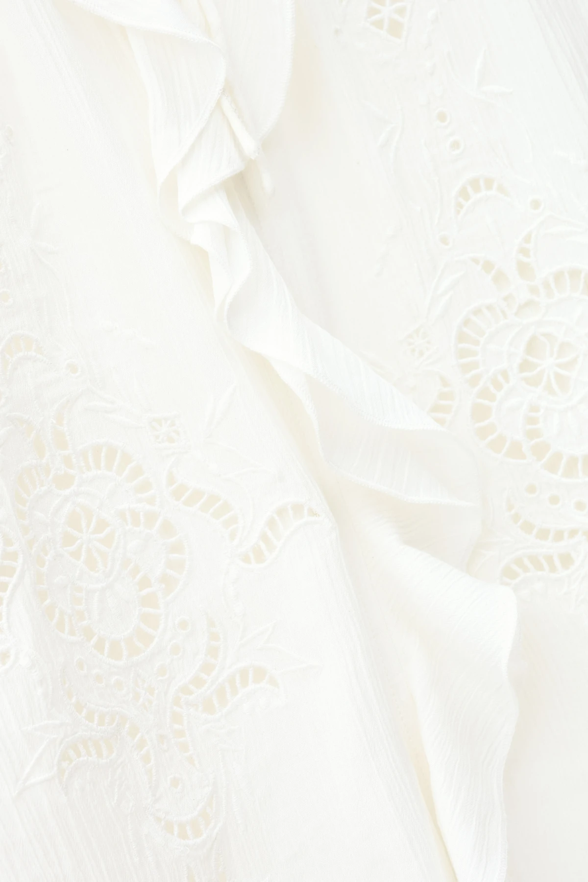 Loose Fit Long Sleeves Blouse with Ruffles Gallery