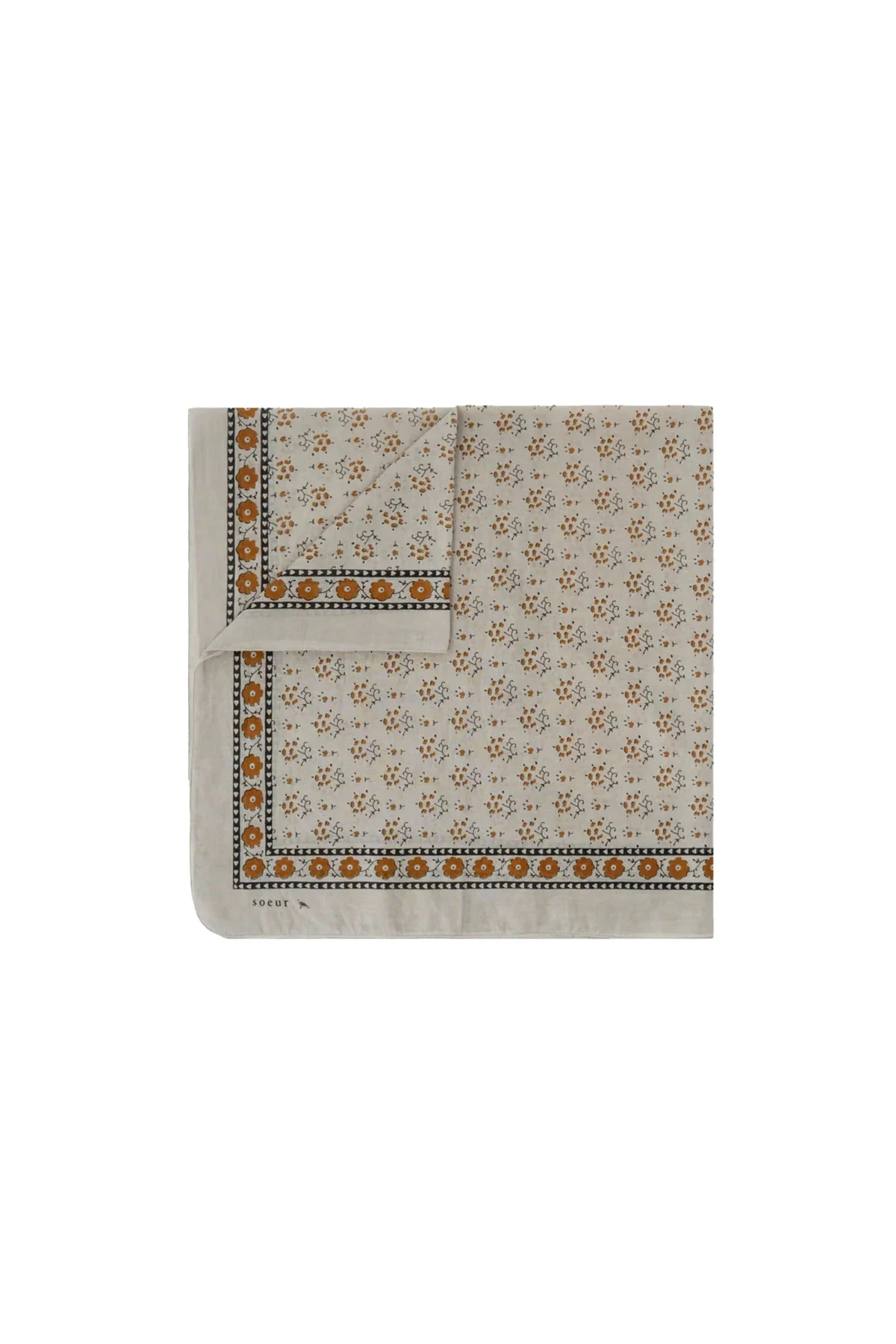 Printed linen and wool blend scarf Gallery