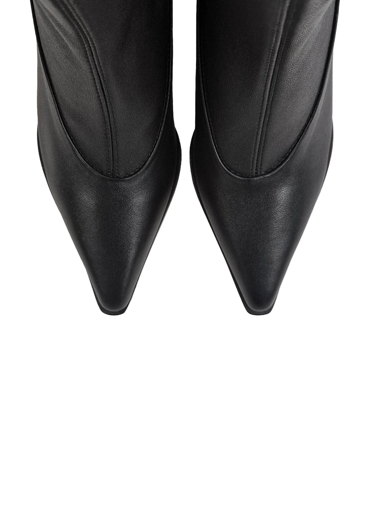 Kitten Heel Pointy Leather Ankle Boots Gallery